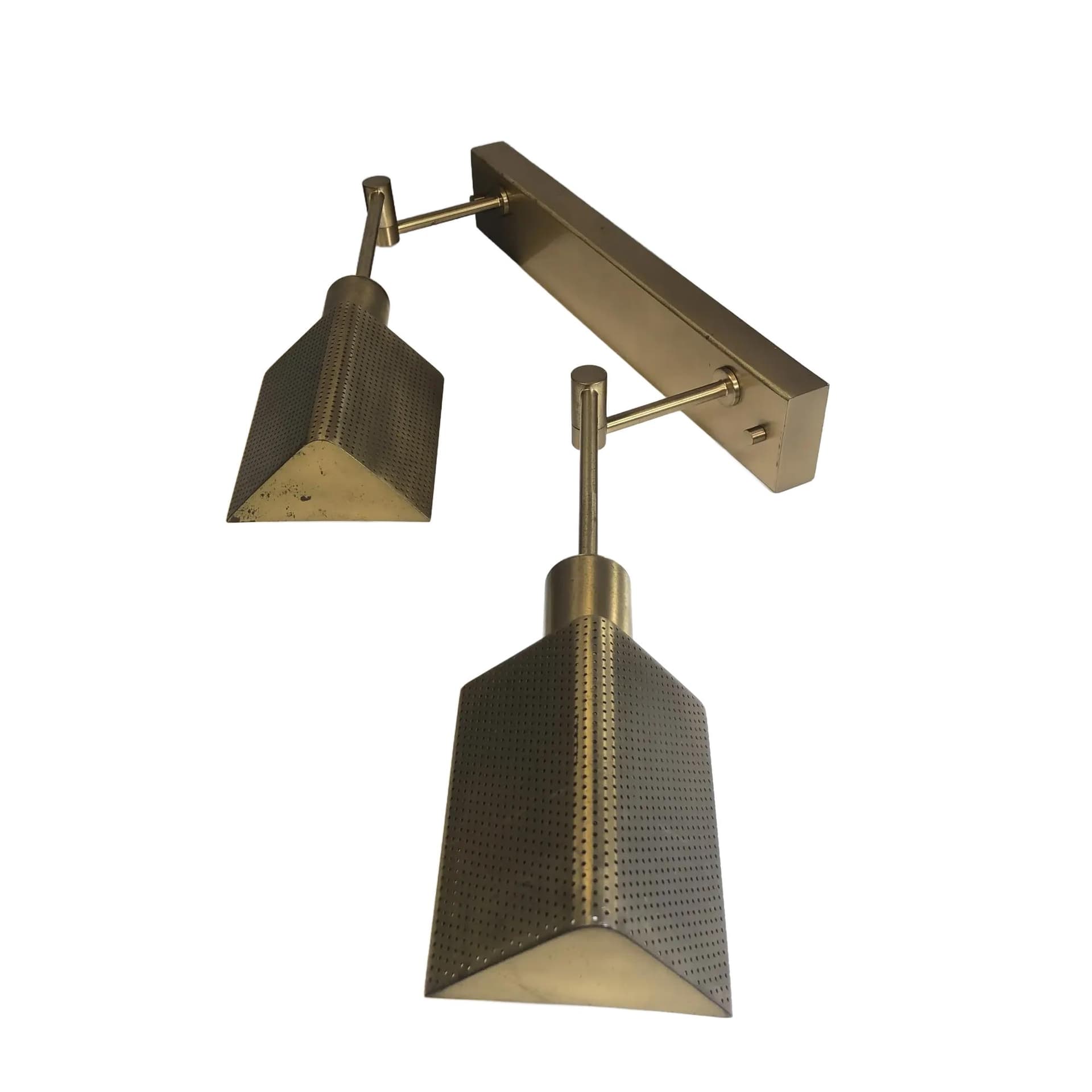 Mosiężny kinkiet ścienny, Niemcy, lata 70.