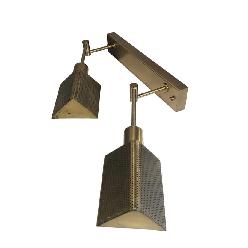 Mosiężny kinkiet ścienny, Niemcy, lata 70.