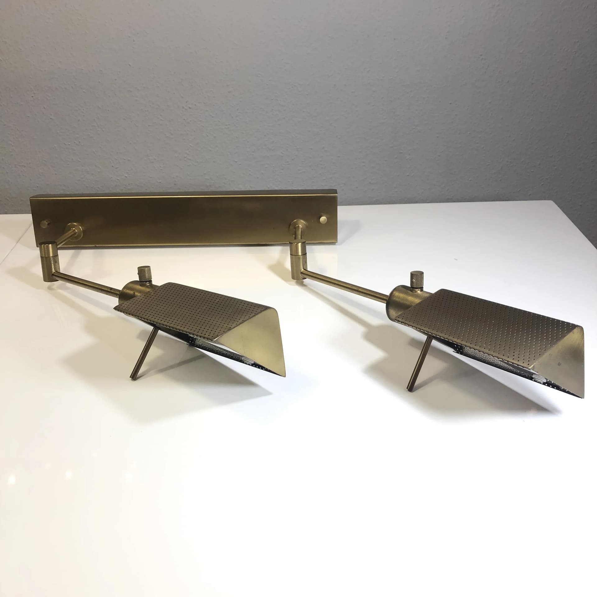 Mosiężny kinkiet ścienny, Niemcy, lata 70. - 25499