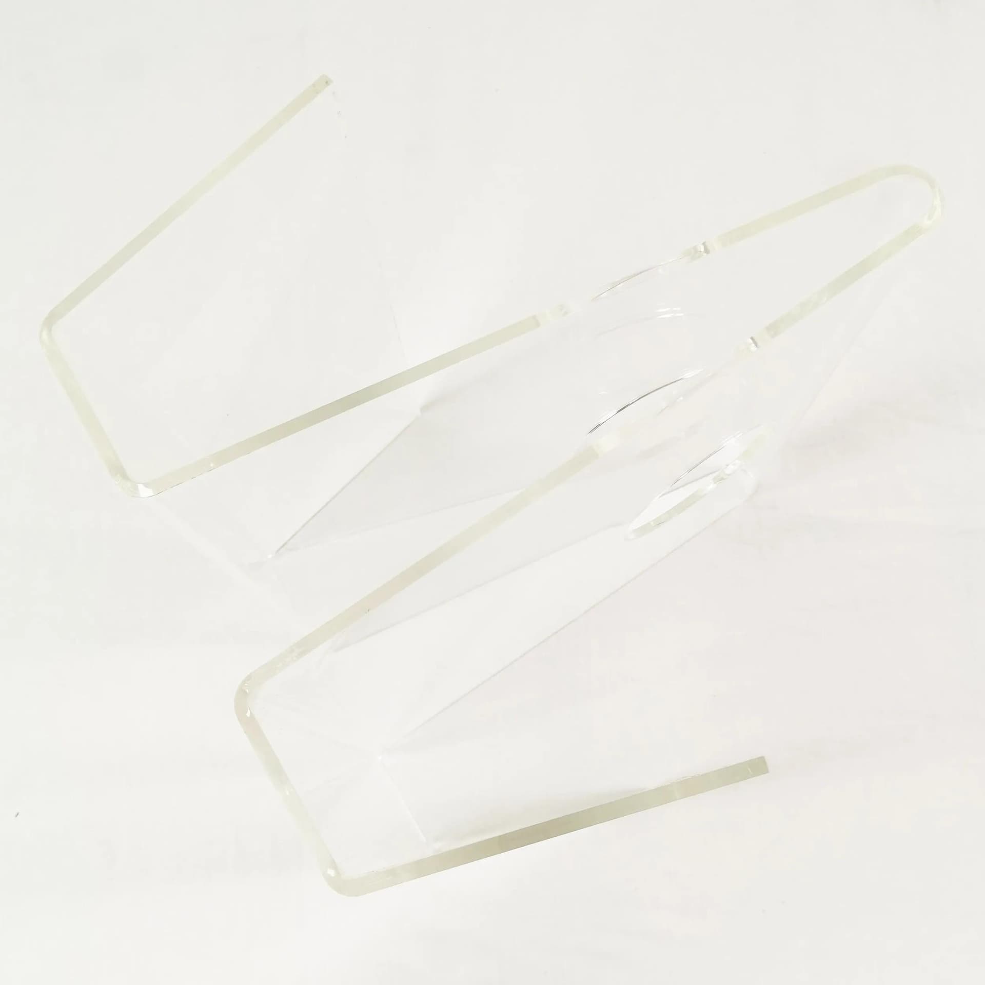 Gazetnik, transparentny, plexi, Włochy, lata 70. - 337831