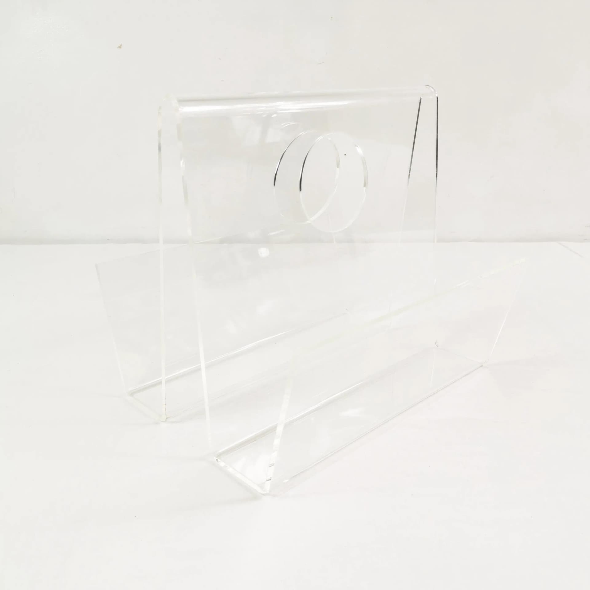 Gazetnik, transparentny, plexi, Włochy, lata 70. - 337833