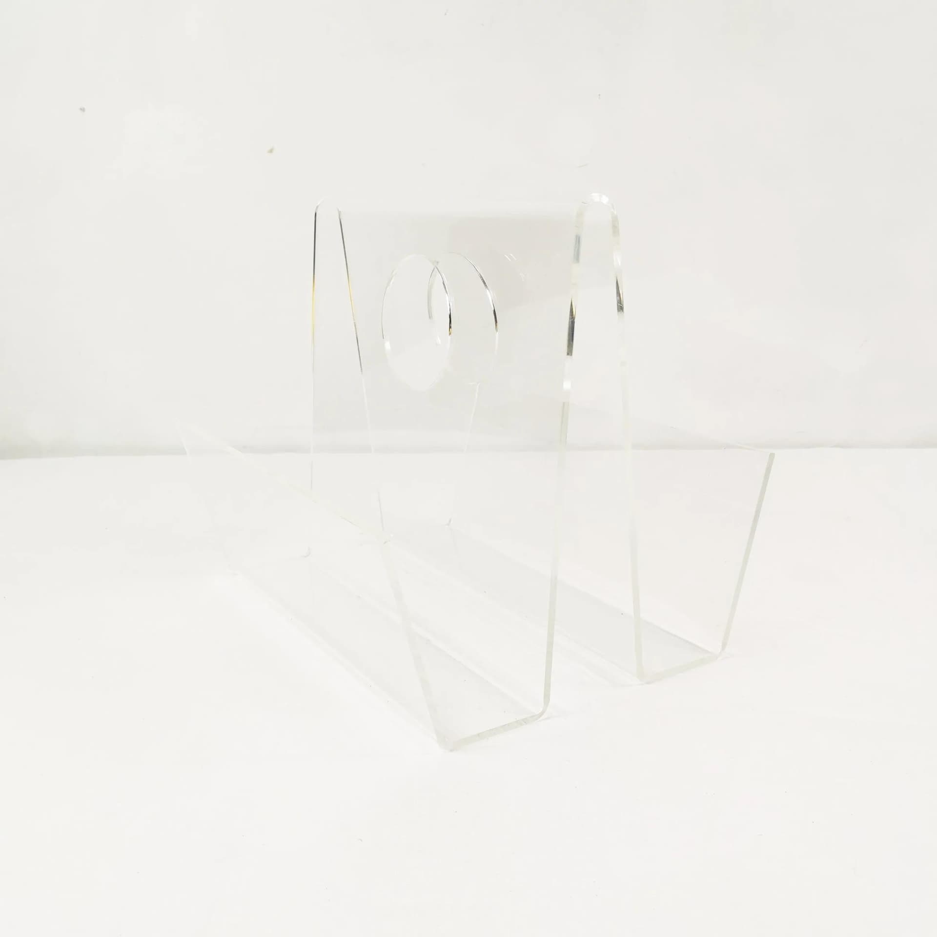 Gazetnik, transparentny, plexi, Włochy, lata 70. - 337827