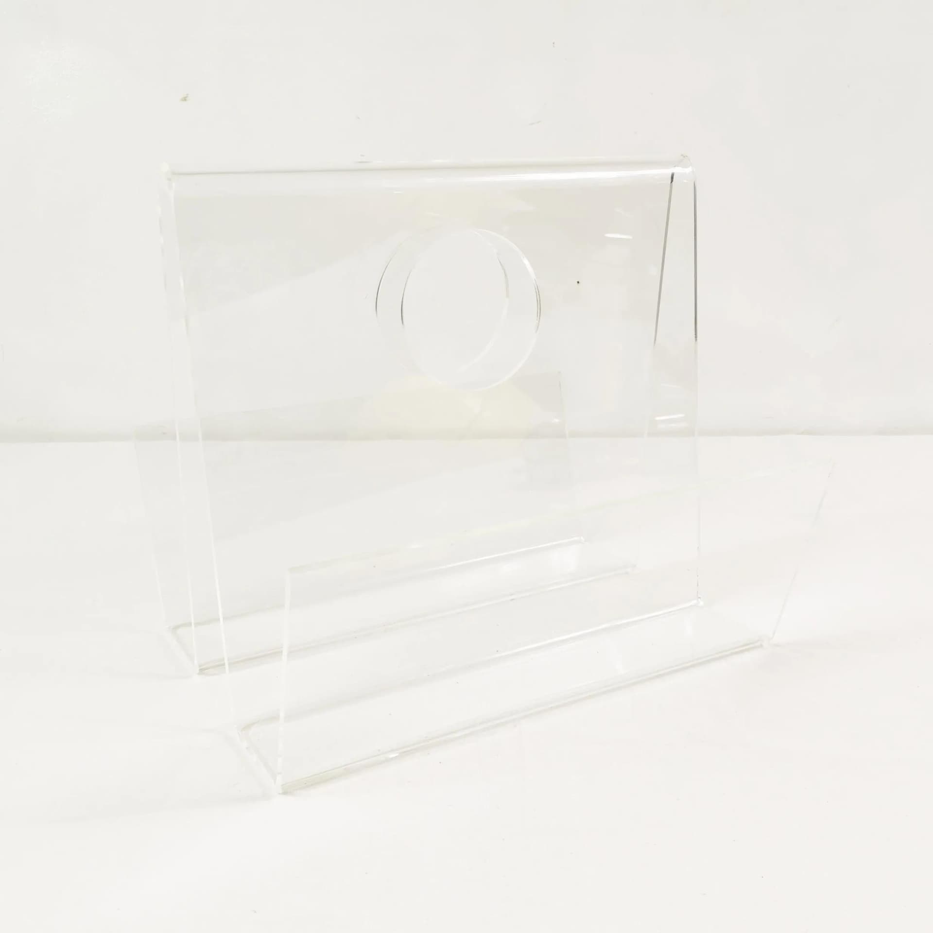Gazetnik, transparentny, plexi, Włochy, lata 70. - 337829
