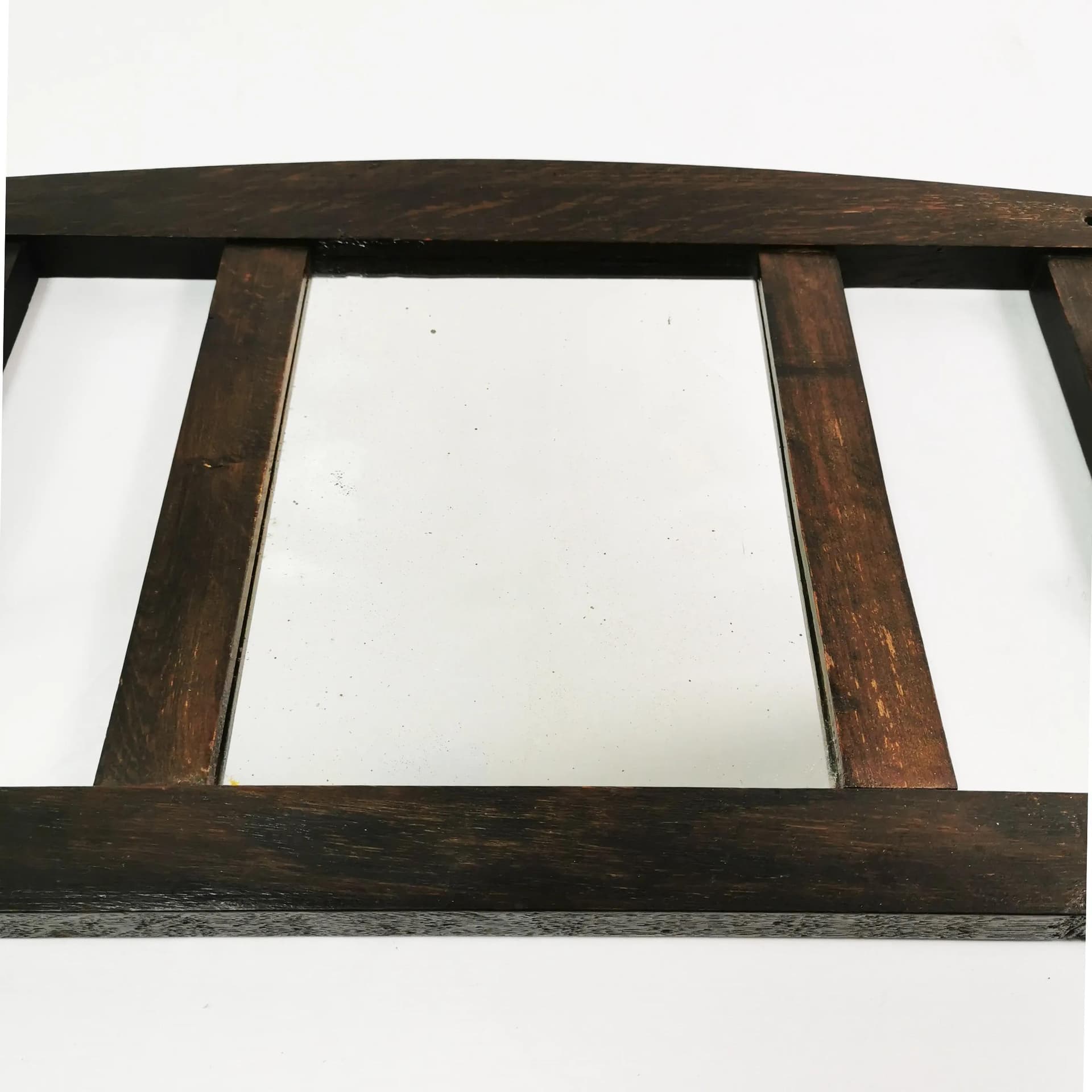 Wall-mounted Rack Art Deco, brown beech, mirror, Denmark, 1930s. - 337774