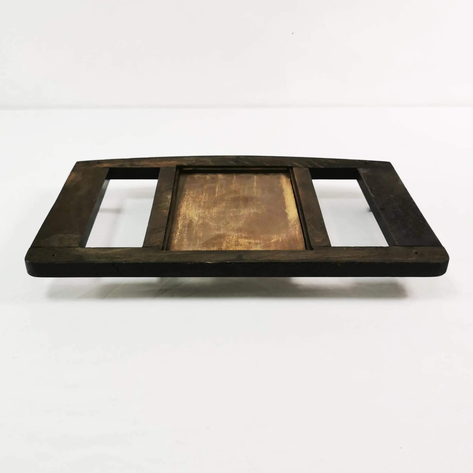 Wall-mounted Rack Art Deco, brown beech, mirror, Denmark, 1930s. - 337775