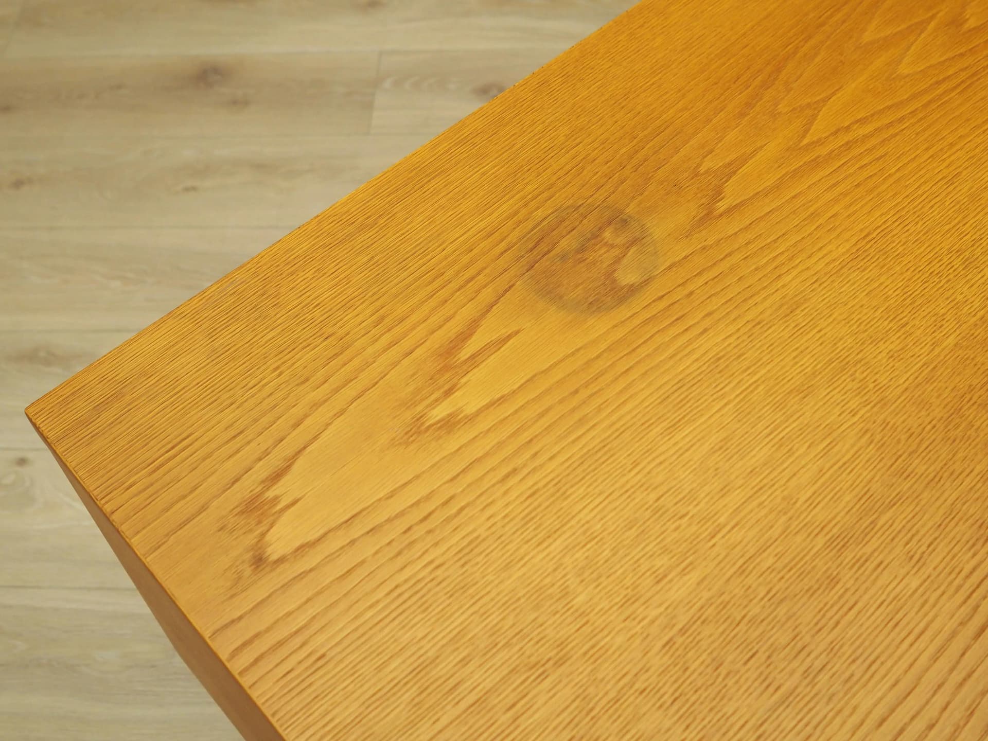 Desk, yellow ash, black wood, Eigil Petersens Møbelfabrik, Denmark, 1970s. - 25241