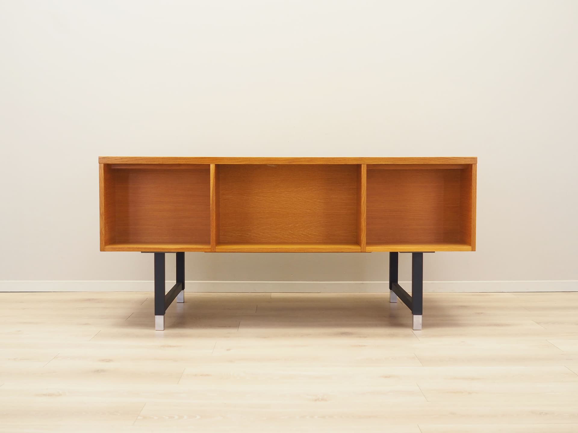 Desk, yellow ash, black wood, Eigil Petersens Møbelfabrik, Denmark, 1970s. - 66303