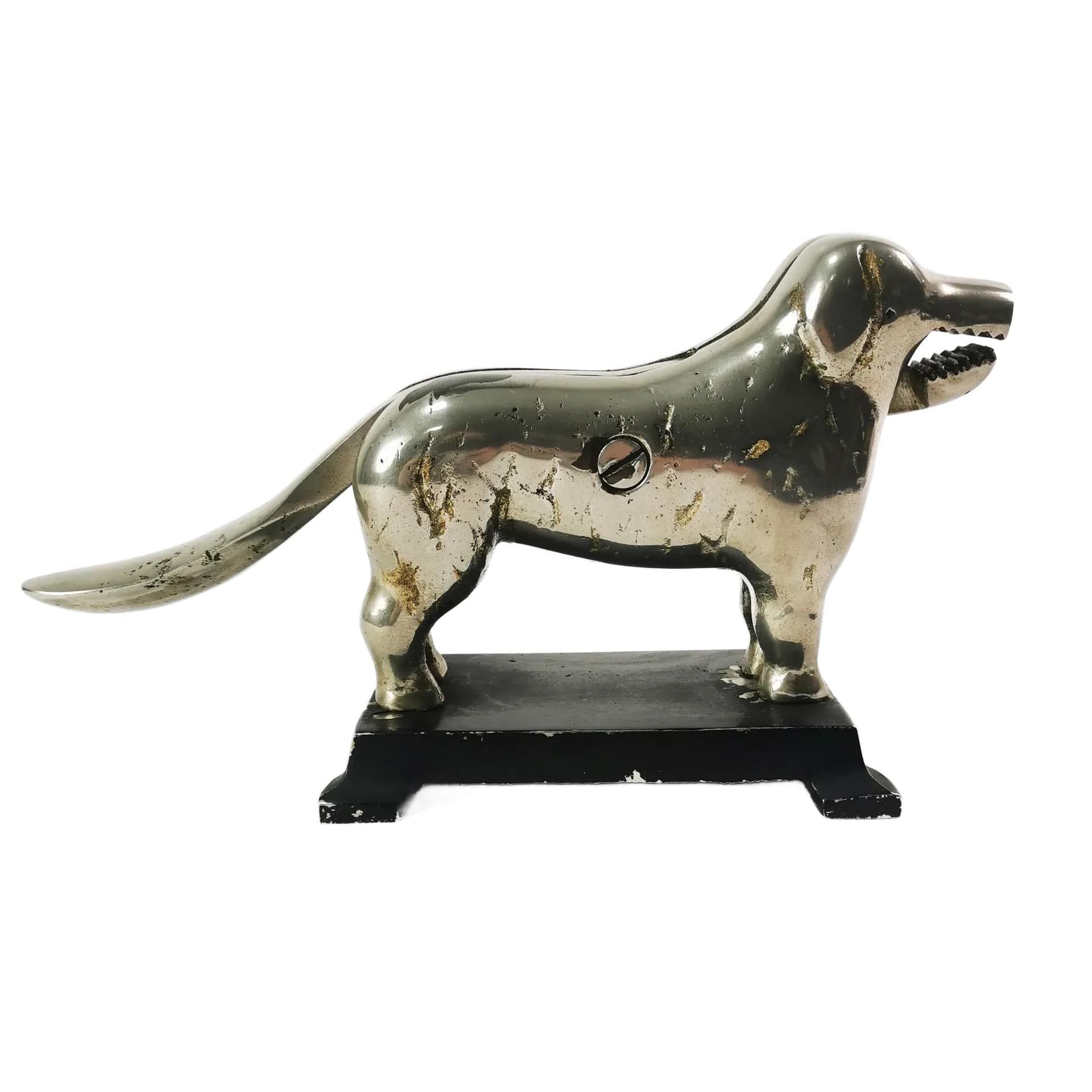 Nutcracker Art Deco, silver black metal, Belgium, 1950s