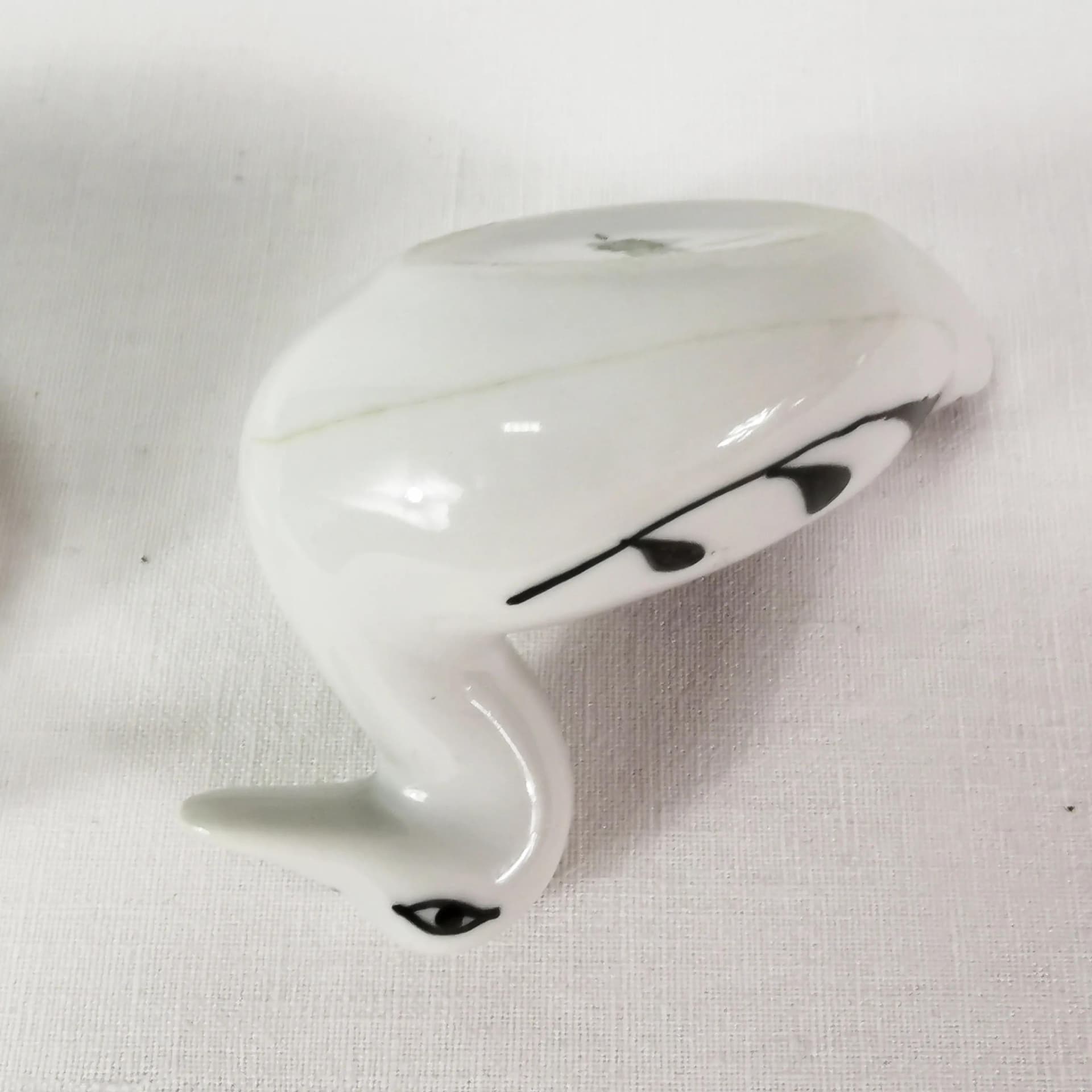 Para świeczników, porcelana biała czarna, Wawel, Polska, lata 60. - 337716