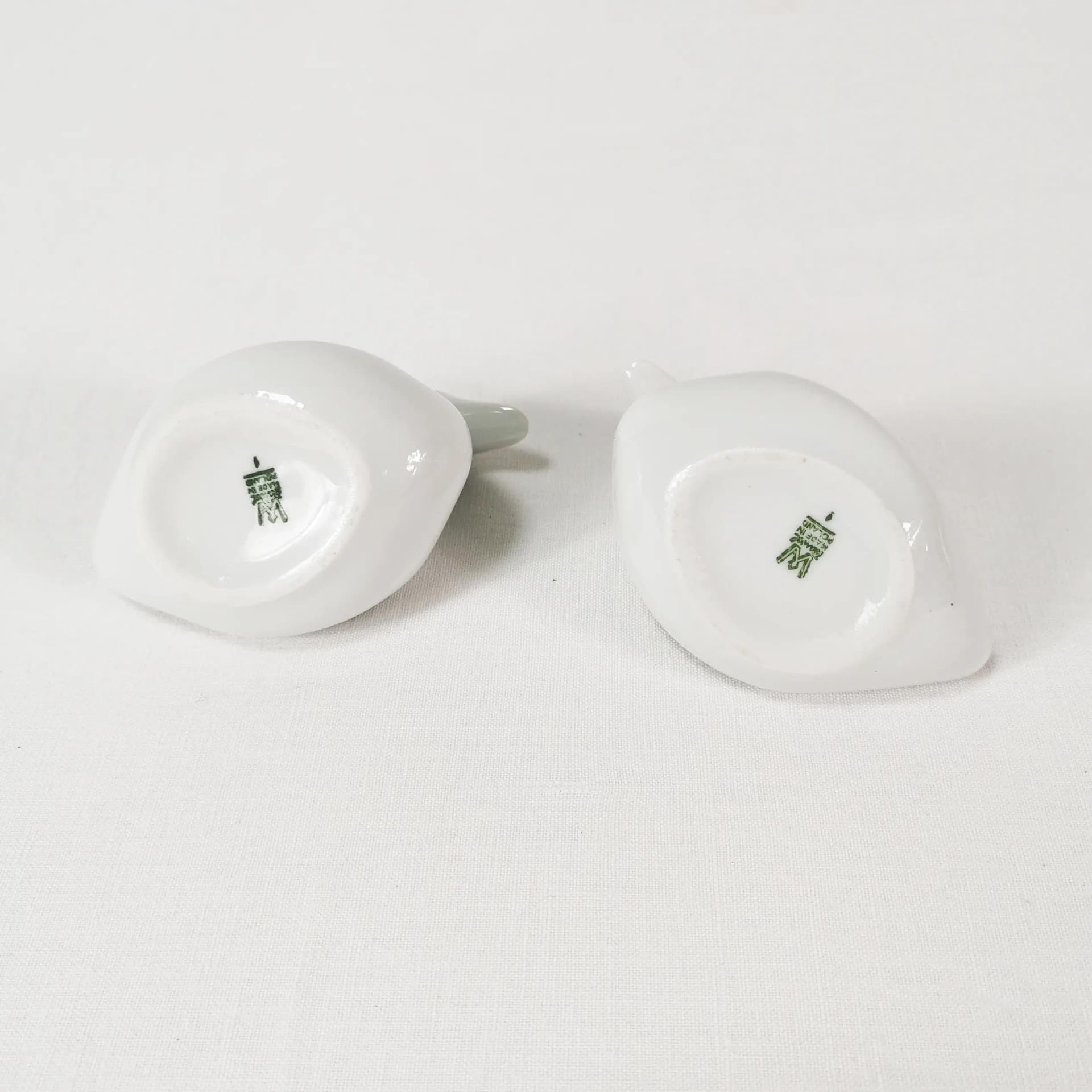 Para świeczników, porcelana biała czarna, Wawel, Polska, lata 60. - 337715