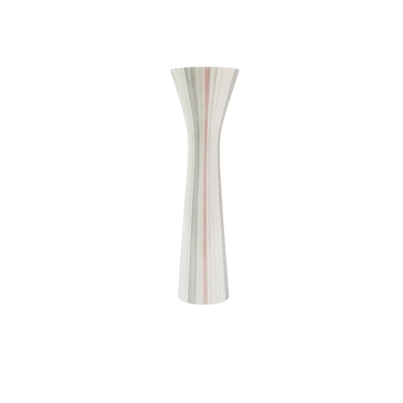 Wazon, porcelana biała szara różowa, Rosenthal, Niemcy, lata 60.