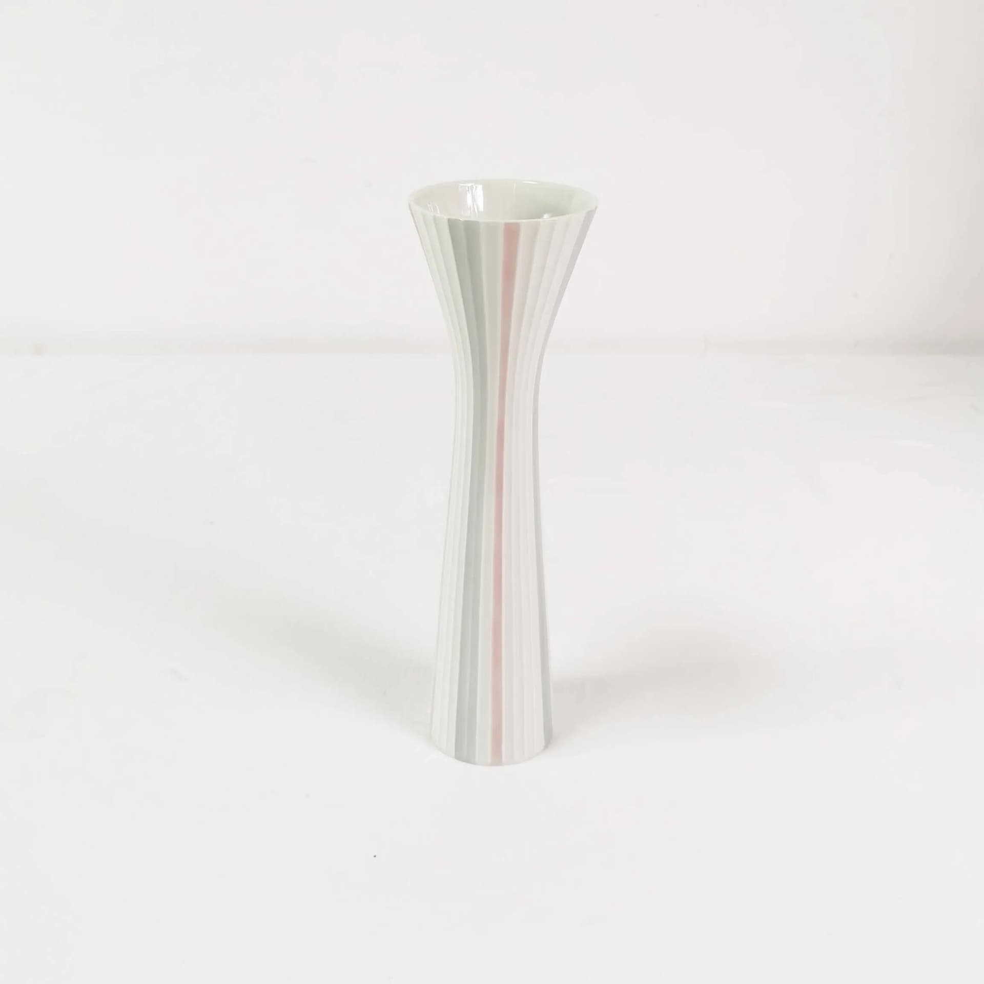 Wazon, porcelana biała szara różowa, Rosenthal, Niemcy, lata 60. - 339635