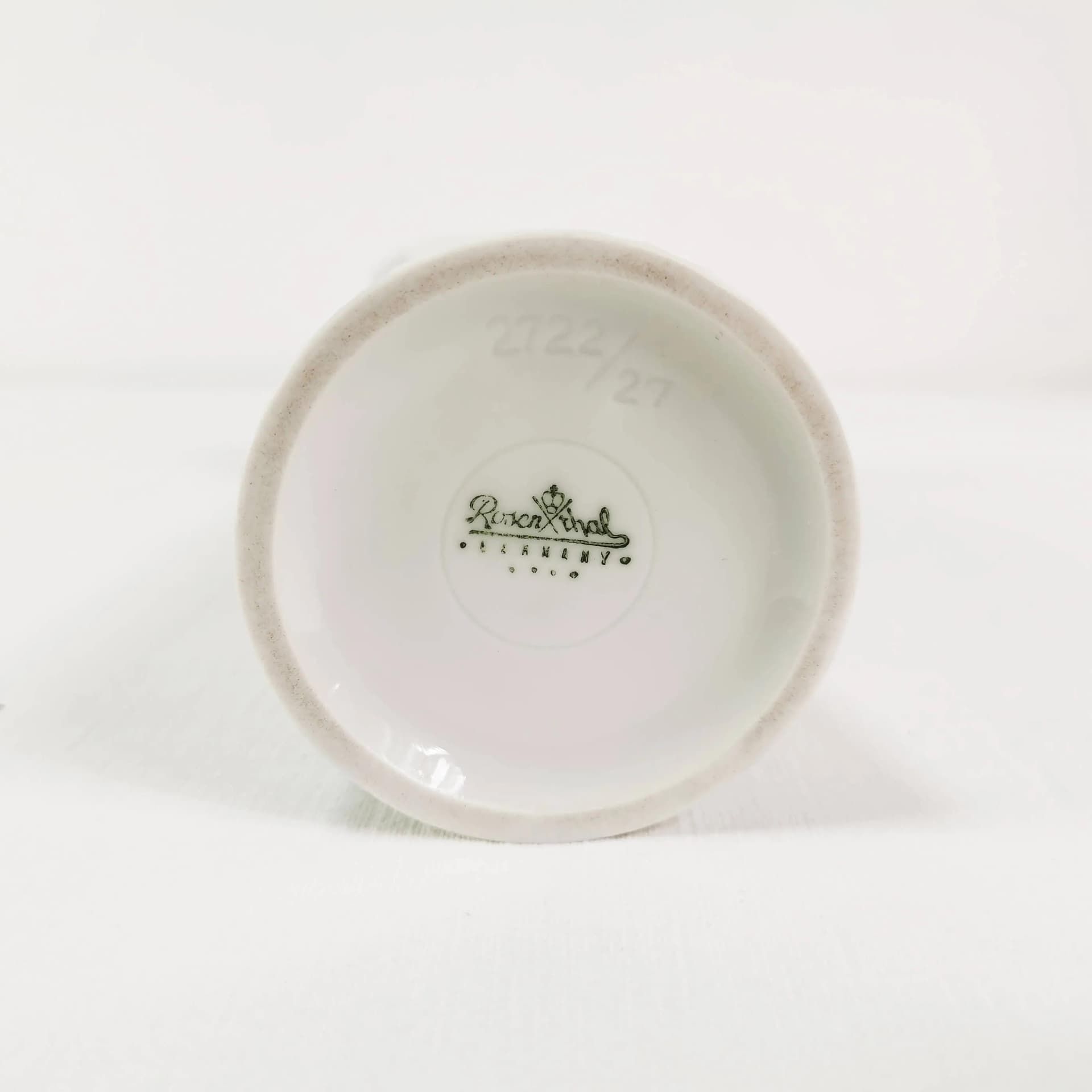 Wazon, porcelana biała szara różowa, Rosenthal, Niemcy, lata 60. - 339641