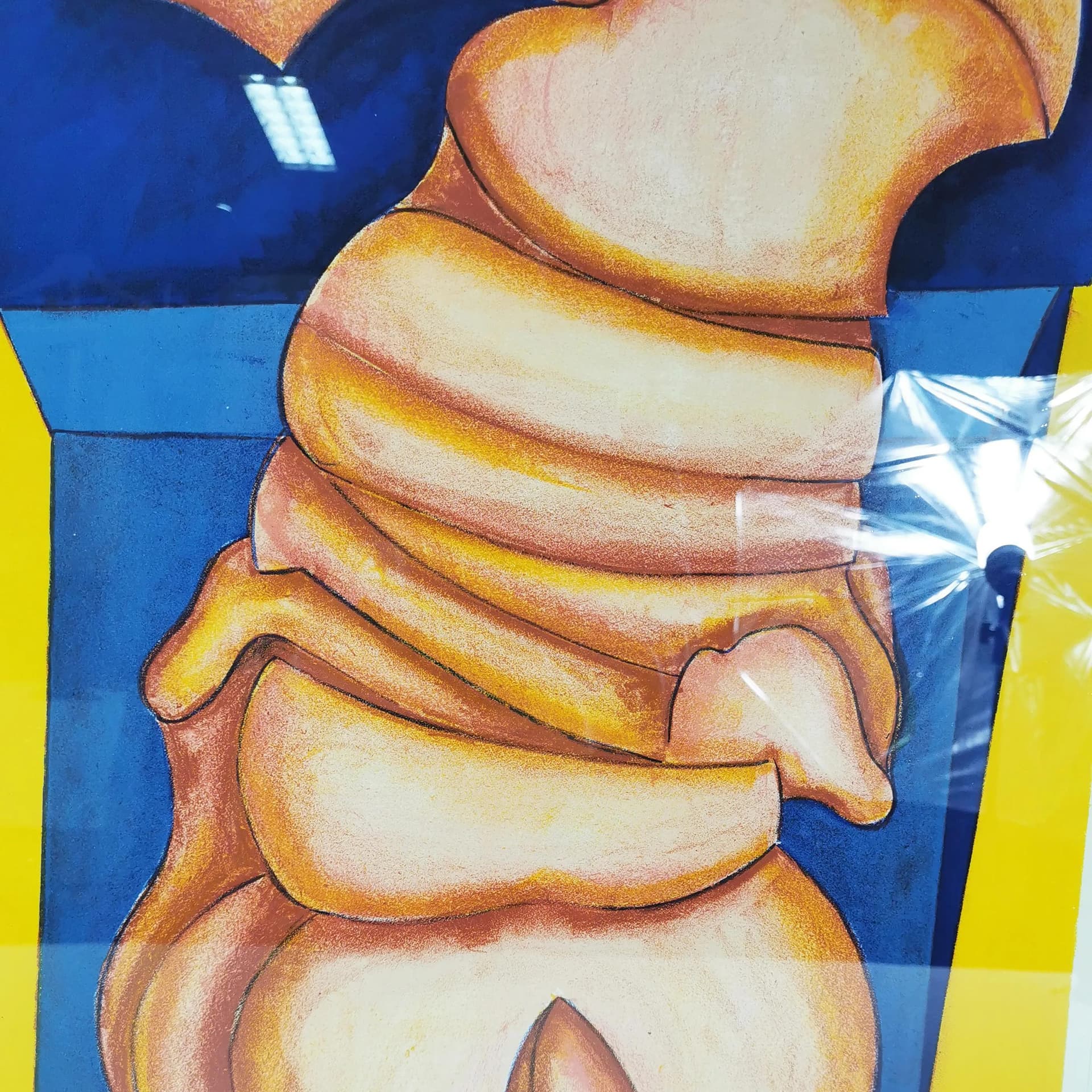 Color lithograph 74.5x58 cm, paper, gold metal frame, art. A. Schmidt, Denmark, 1970s. - 339548