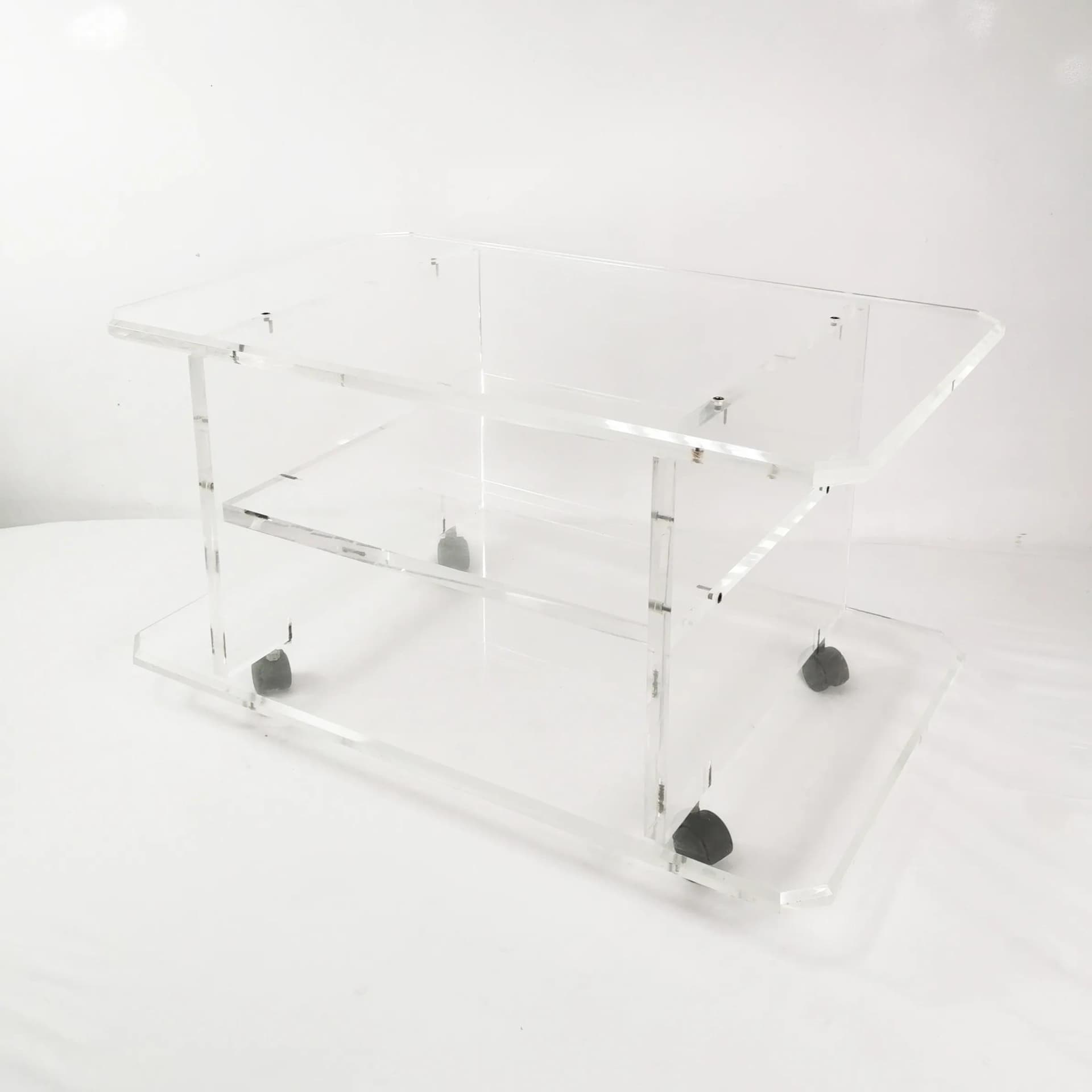 Szafka audio-RTV Space Age, plexiglass przezroczysty, Włochy, lata 70. - 339475