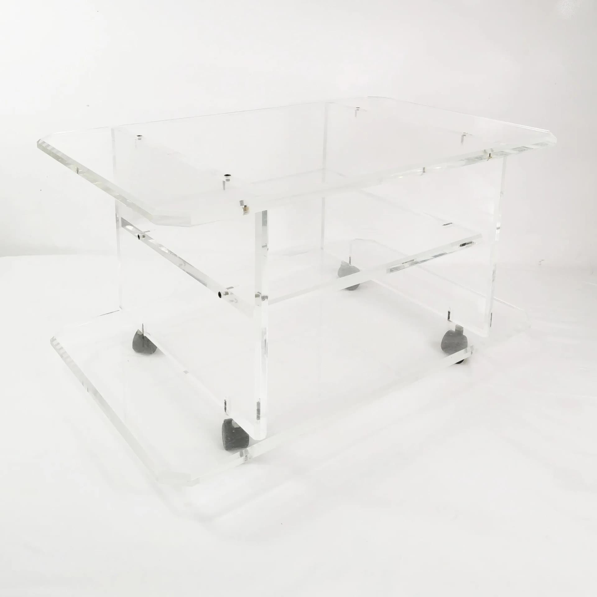 Szafka audio-RTV Space Age, plexiglass przezroczysty, Włochy, lata 70. - 339474