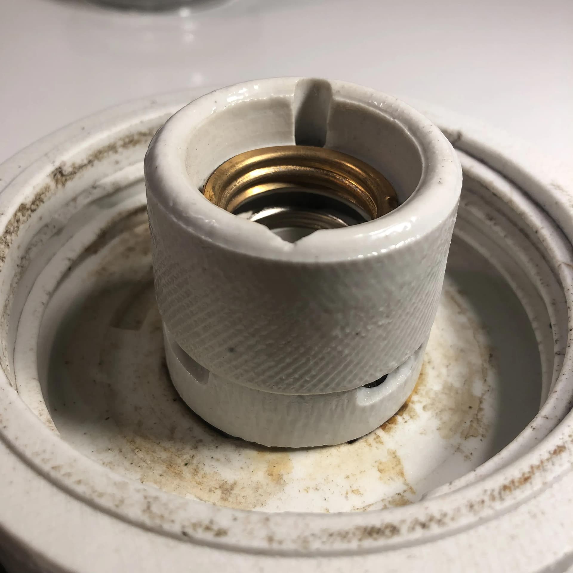 Lampa wisząca industrialna, szkło transparent, Niemcy, lata 70. - 25482