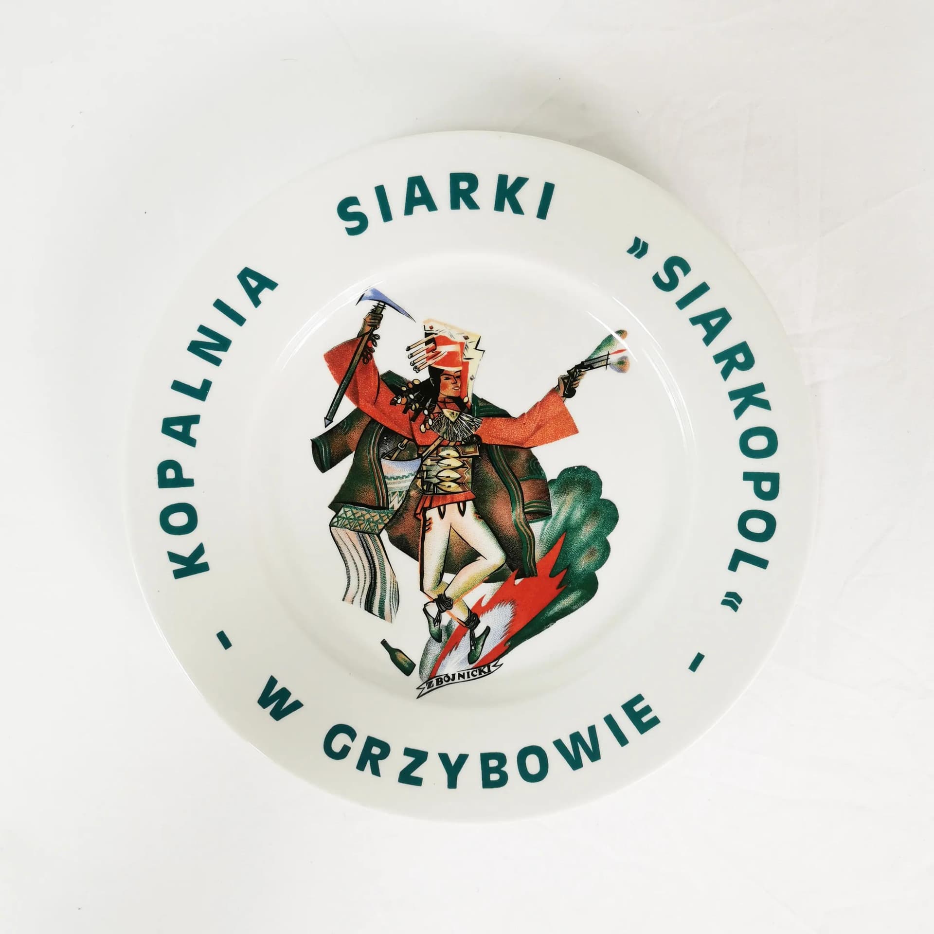 Decorative Plate Tańce Polskie, white porcelain, by Z. Stryjeńska, Poland, 1970s - 339425