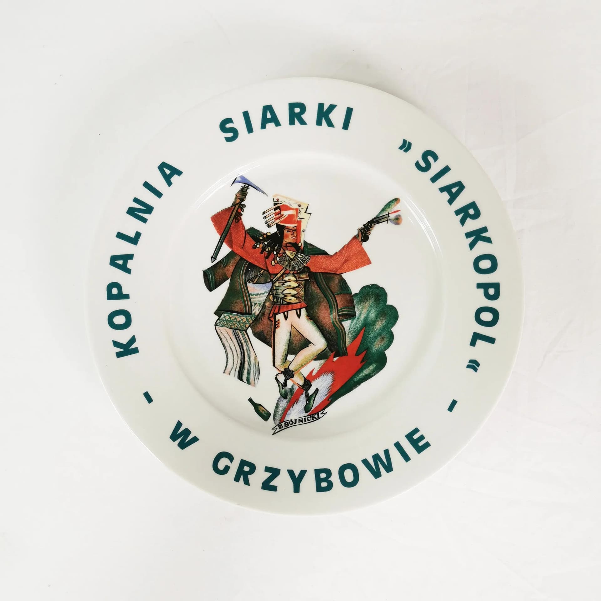 Decorative Plate Tańce Polskie, white porcelain, by Z. Stryjeńska, Poland, 1970s - 339419