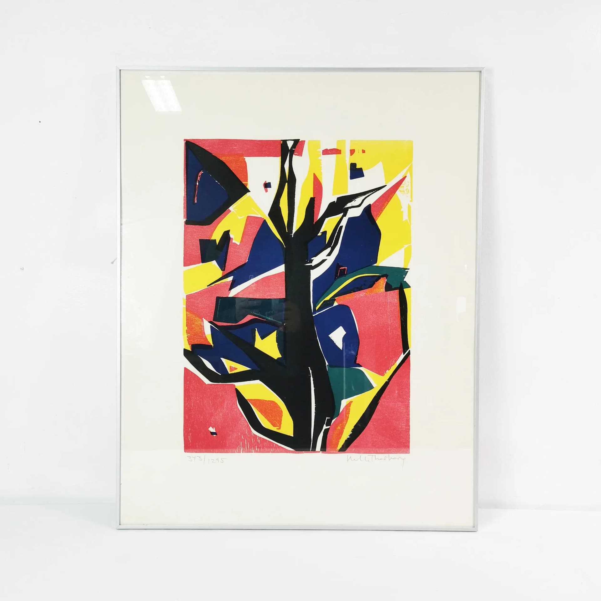 Litografia 71x55,5 cm, multikolor, papier, proj. H. Thorborg, Dania, lata 60. - 339342