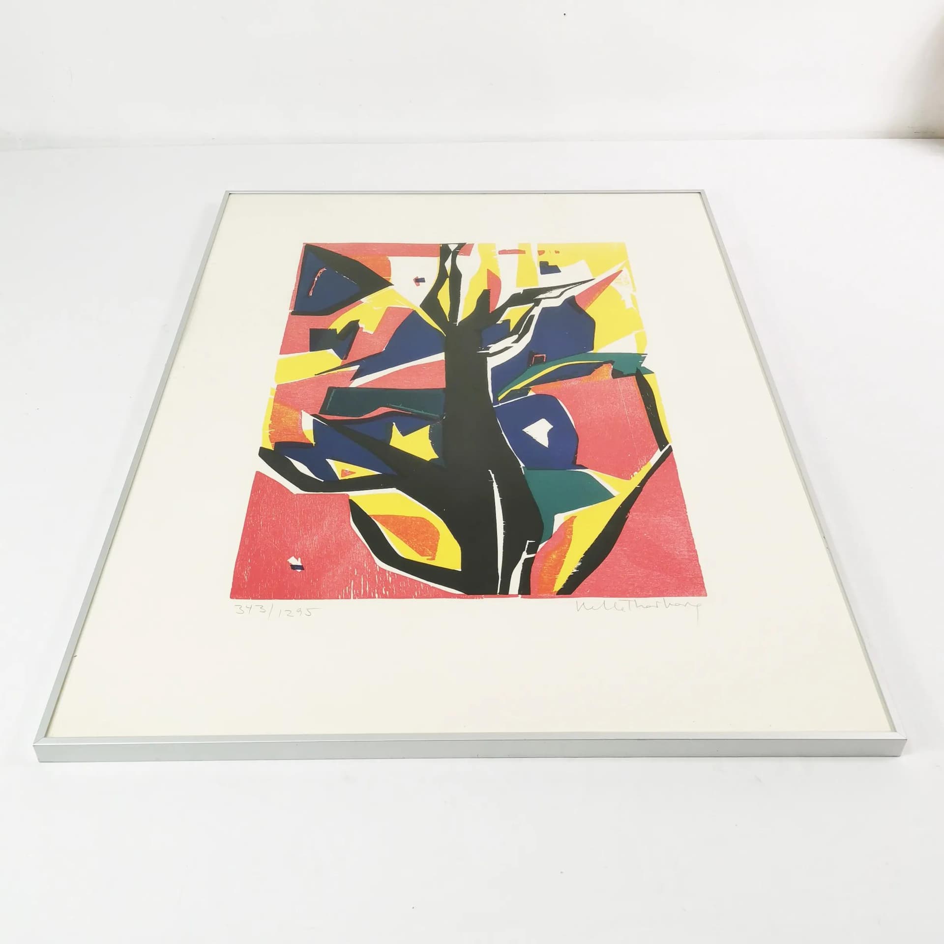 Litografia 71x55,5 cm, multikolor, papier, proj. H. Thorborg, Dania, lata 60. - 339347