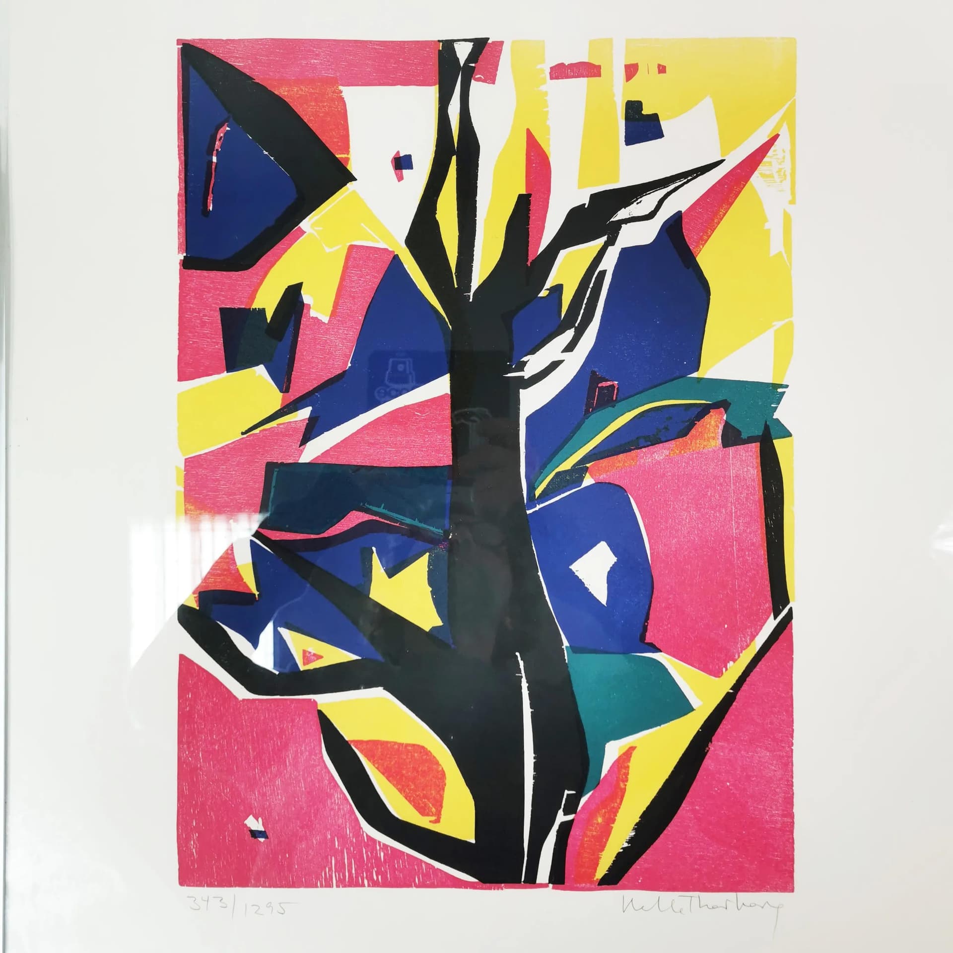 Litografia 71x55,5 cm, multikolor, papier, proj. H. Thorborg, Dania, lata 60. - 339345