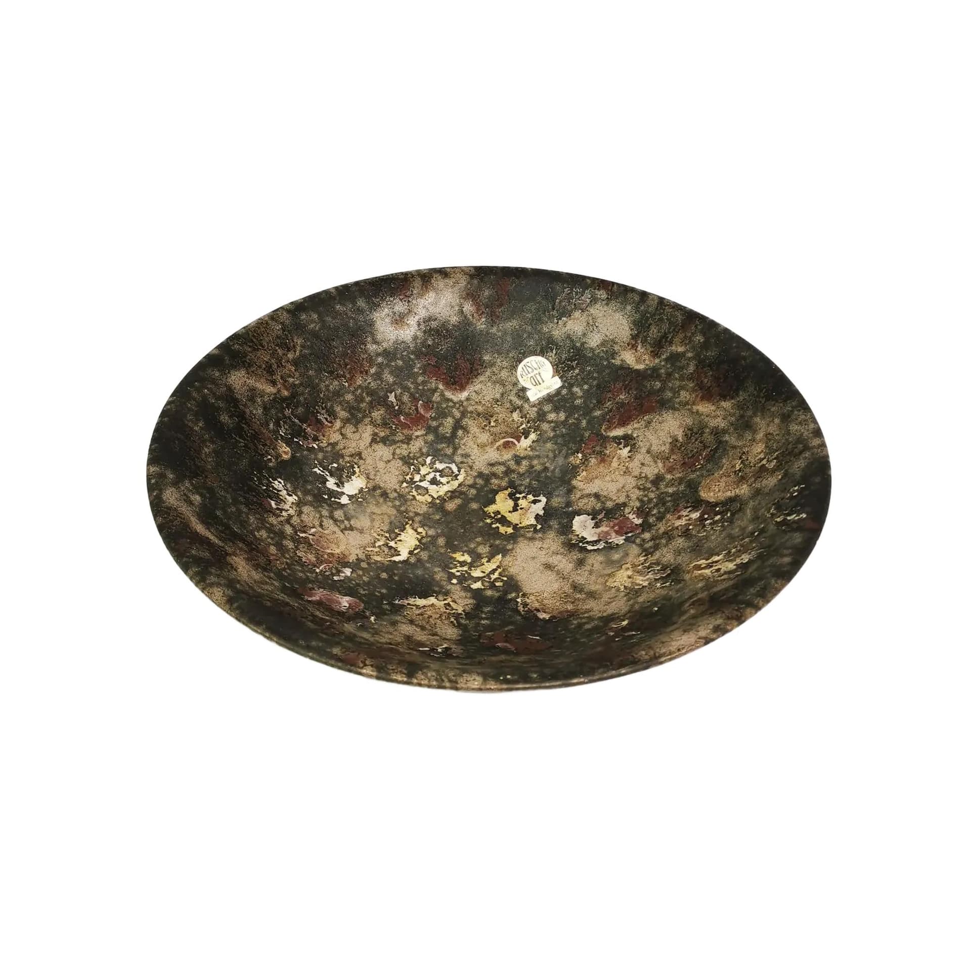 Platter, multicolor stoneware, Ruscha, Germany, 1960s.