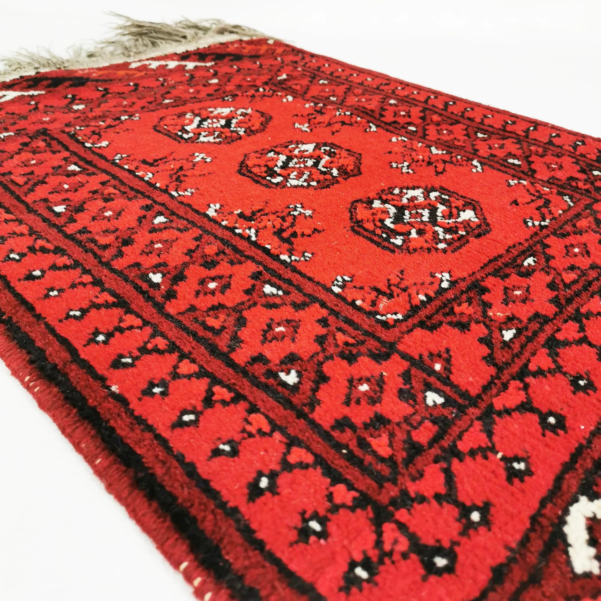 Rug 70x50 cm, red, wool, Denmark, 1970s. - 339276