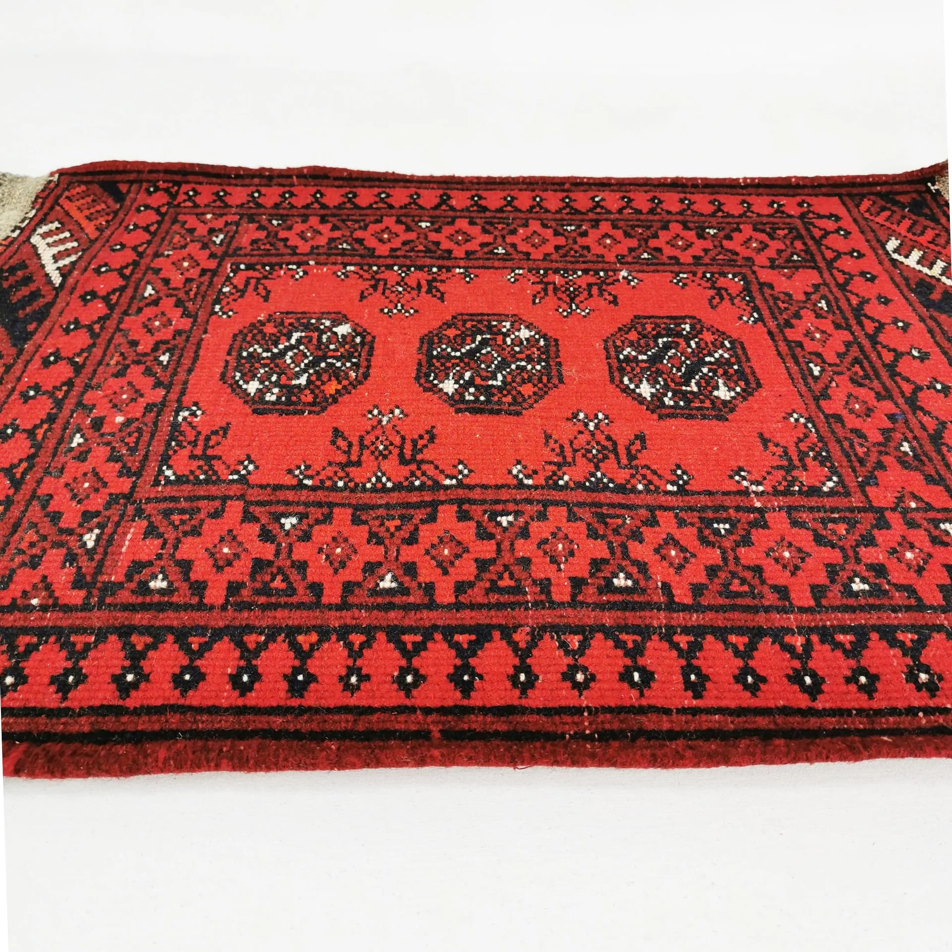 Rug 70x50 cm, red, wool, Denmark, 1970s. - 339279