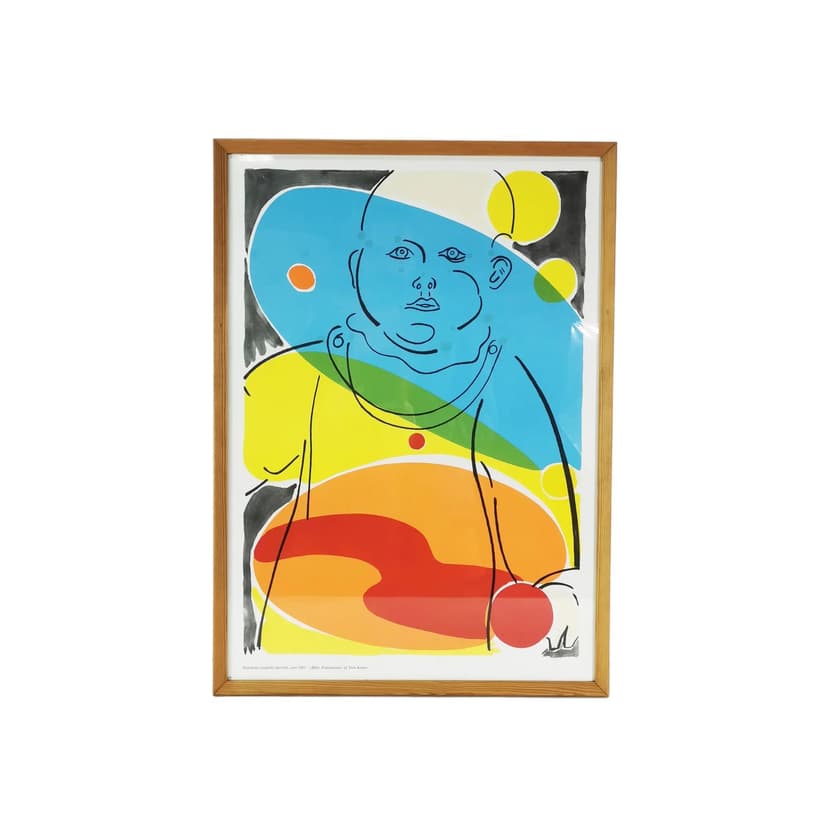 Poster Przezroczyste dziecko, 60.5x43.5 cm, gradient, paper, by T. Krojer, Denmark, 1980s.