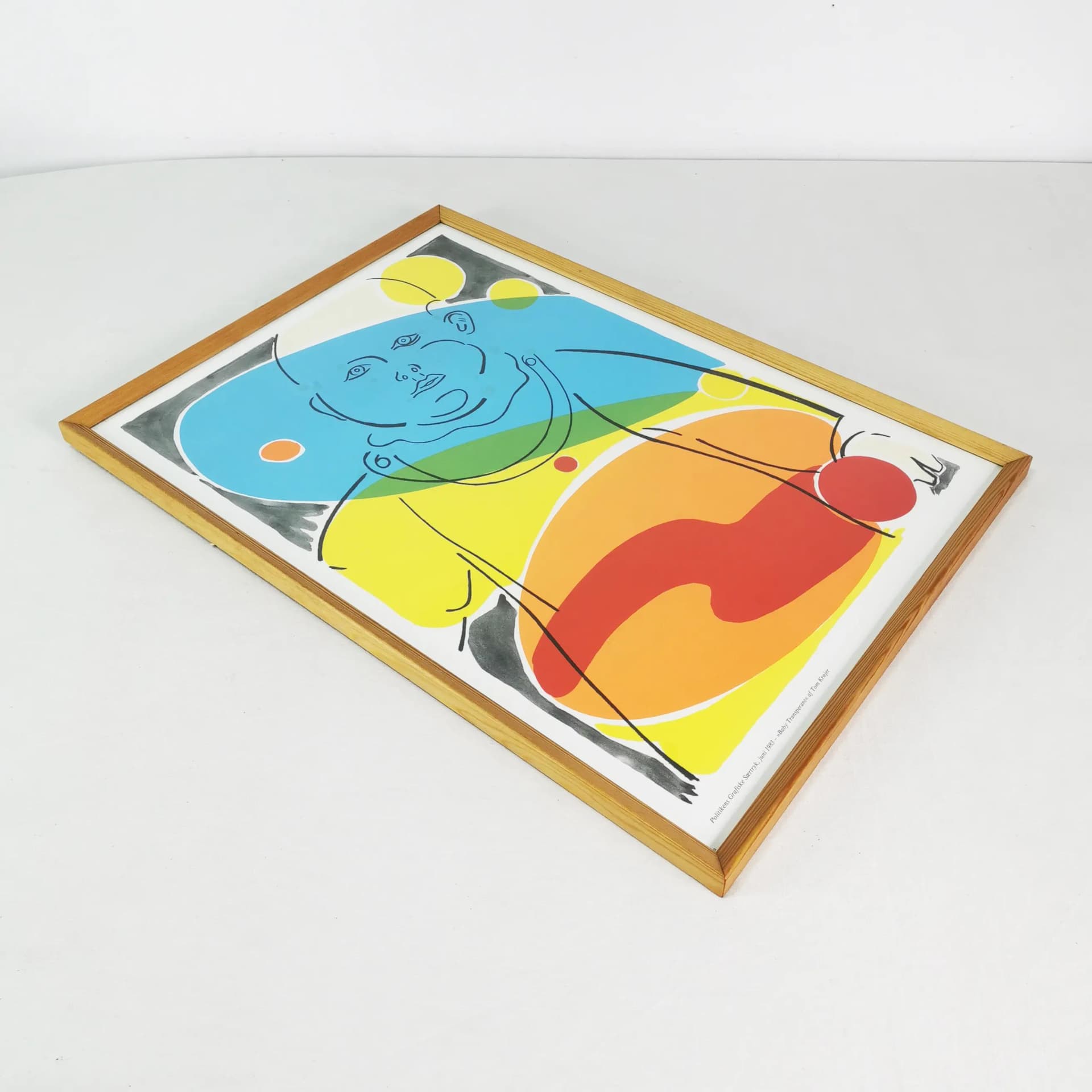 Plakat Przezroczyste dziecko, 60.5x43.5 cm, gradient, papier, proj. T. Krojer, Dania, lata 80. - 339220