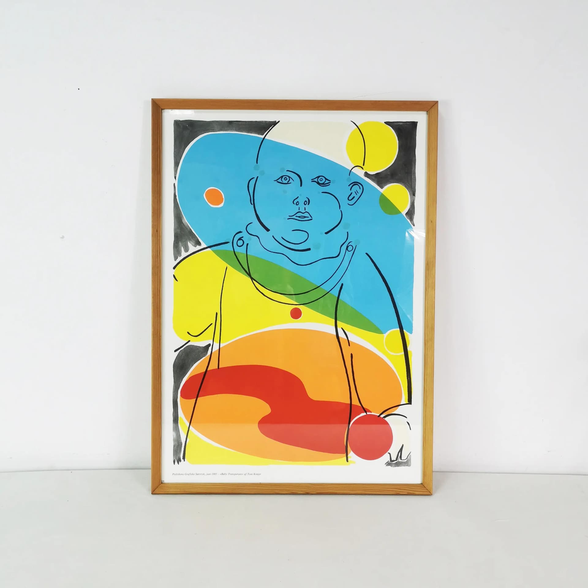 Plakat Przezroczyste dziecko, 60.5x43.5 cm, gradient, papier, proj. T. Krojer, Dania, lata 80. - 339216