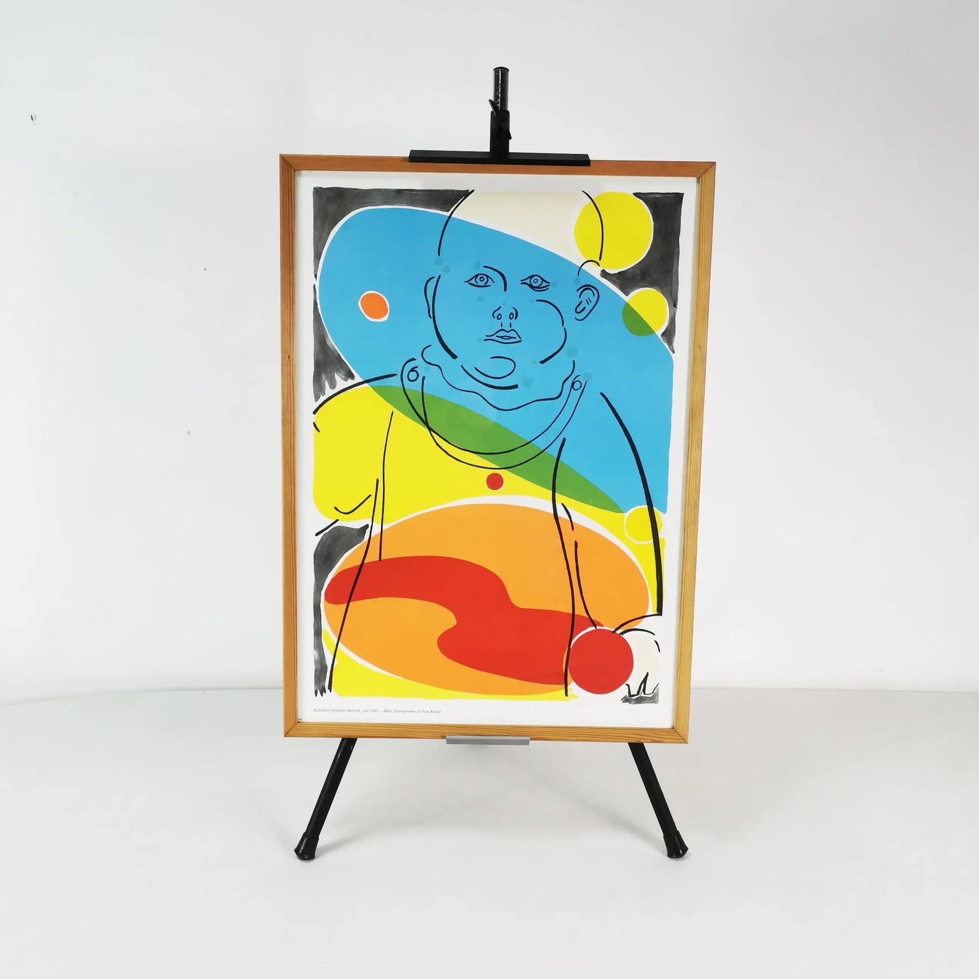 Plakat Przezroczyste dziecko, 60.5x43.5 cm, gradient, papier, proj. T. Krojer, Dania, lata 80. - 339221