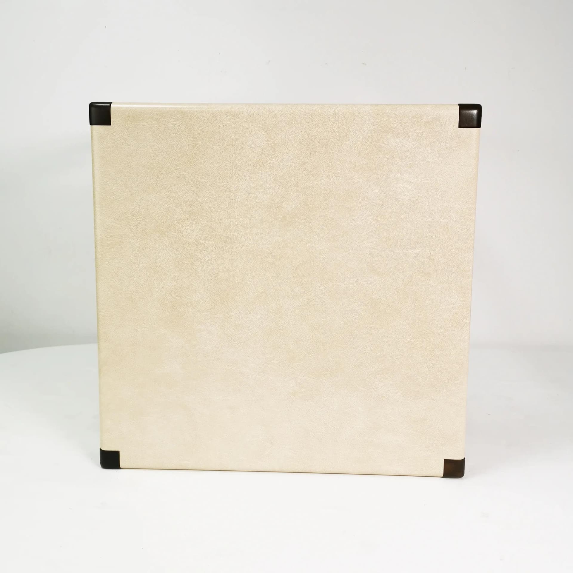 Coffee table, brown walnut, beige plastic, Denmark, 1970s. - 339066