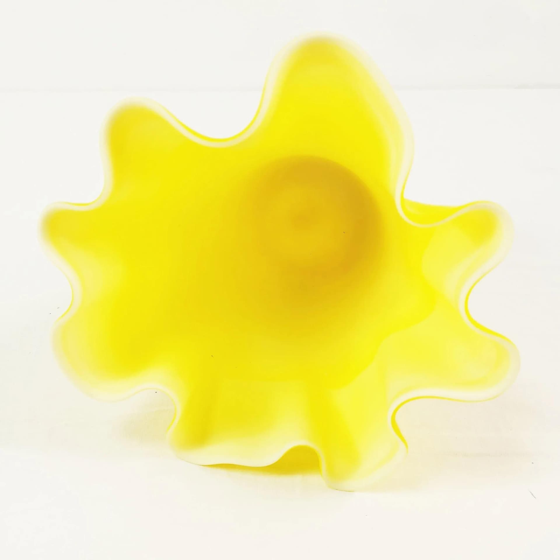 Vase Fazzoletto, yellow, glass, Italy, 1970s. - 339046