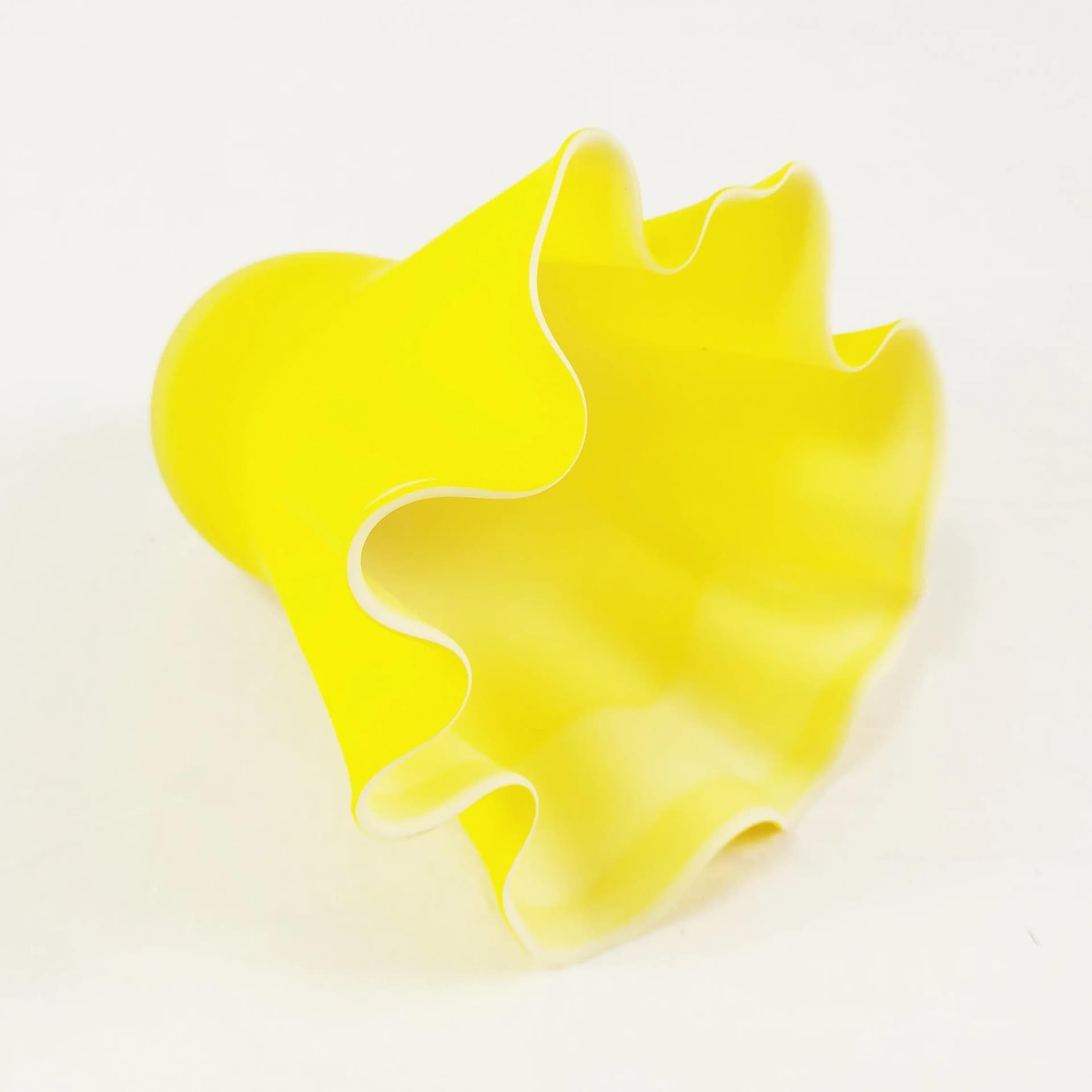 Vase Fazzoletto, yellow, glass, Italy, 1970s. - 339050
