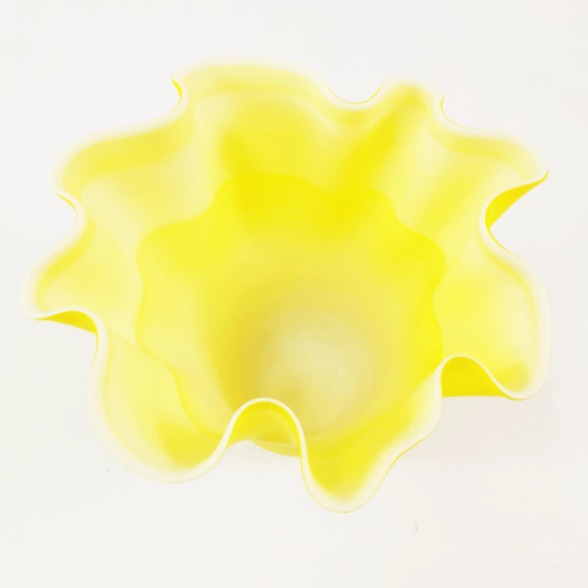Vase Fazzoletto, yellow, glass, Italy, 1970s. - 339045