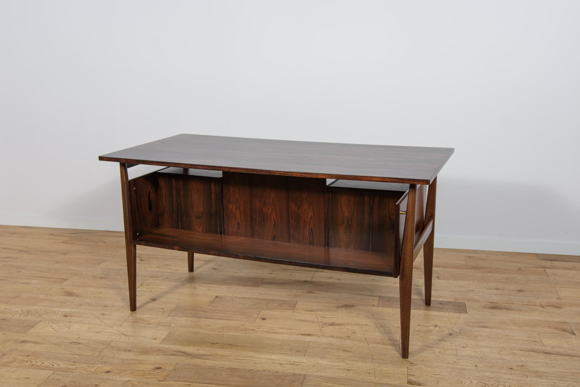 Desk, rosewood brown, by G. N. Tibergaard, Denmark, 1960s. - 338930