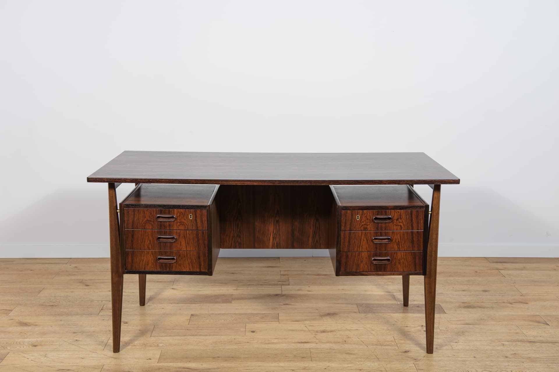 Desk, rosewood brown, by G. N. Tibergaard, Denmark, 1960s. - 338924