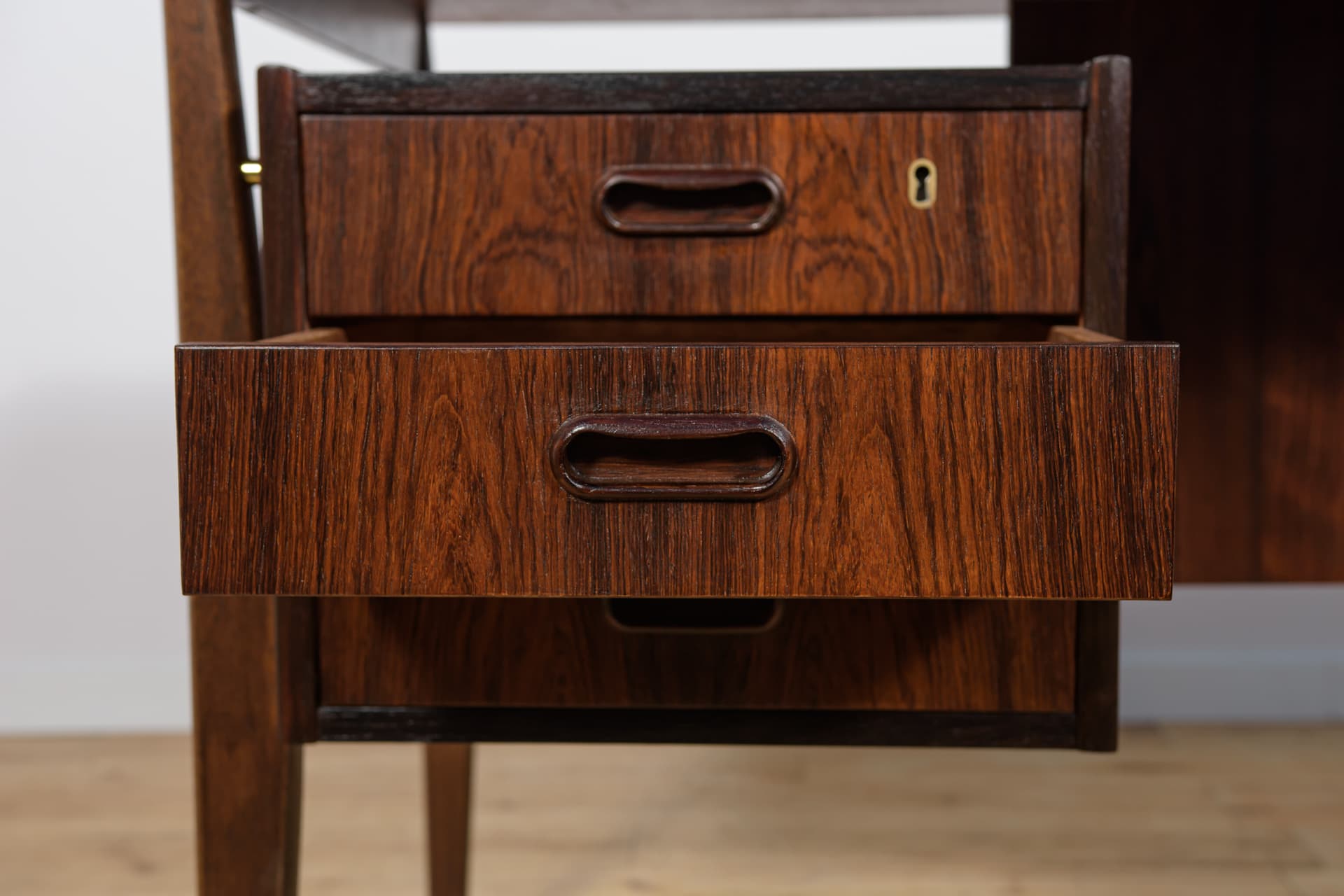 Desk, rosewood brown, by G. N. Tibergaard, Denmark, 1960s. - 338933