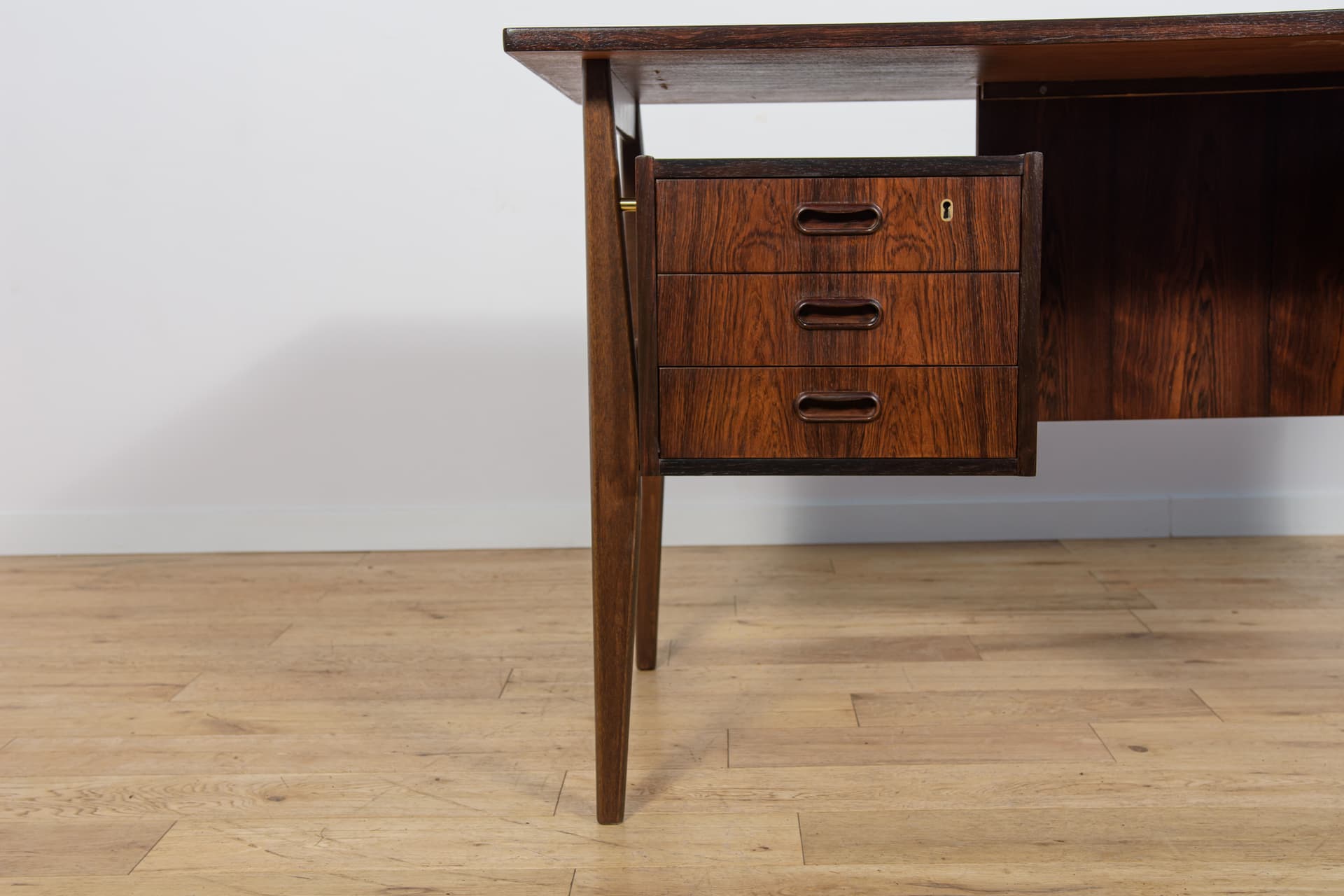 Desk, rosewood brown, by G. N. Tibergaard, Denmark, 1960s. - 338934