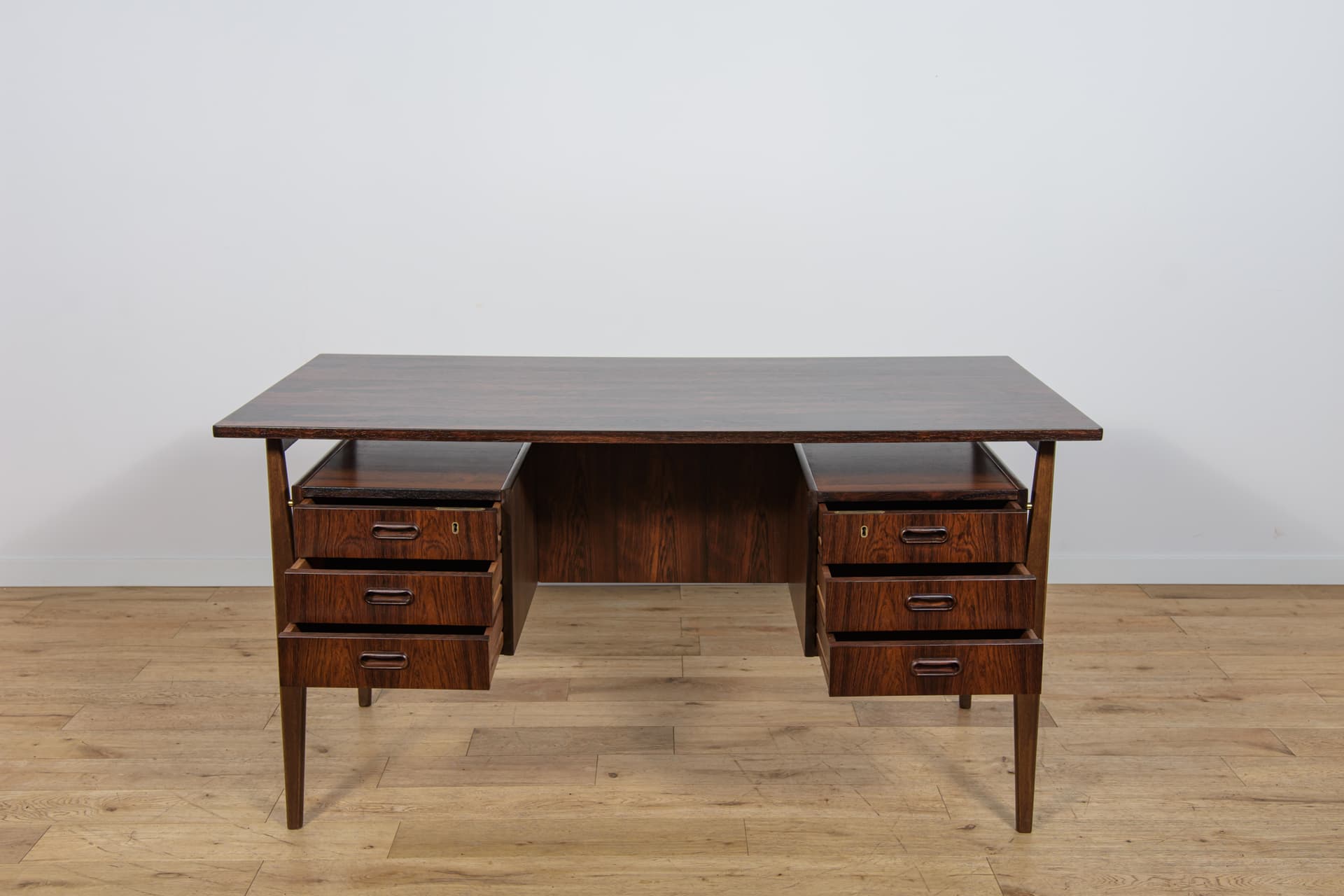 Desk, rosewood brown, by G. N. Tibergaard, Denmark, 1960s. - 338931