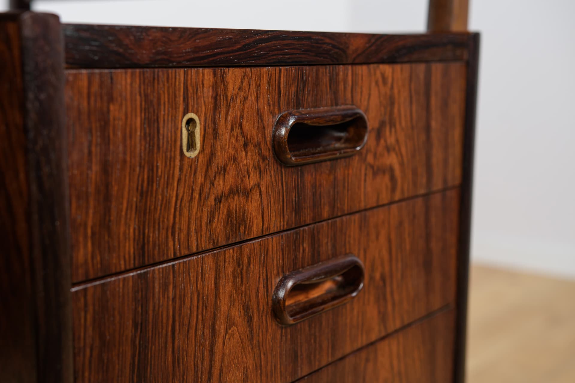 Desk, rosewood brown, by G. N. Tibergaard, Denmark, 1960s. - 338935