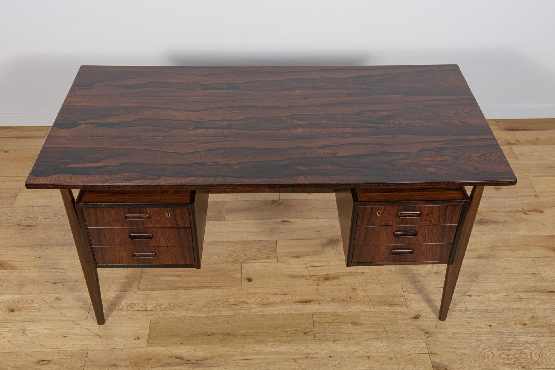 Desk, rosewood brown, by G. N. Tibergaard, Denmark, 1960s. - 338926