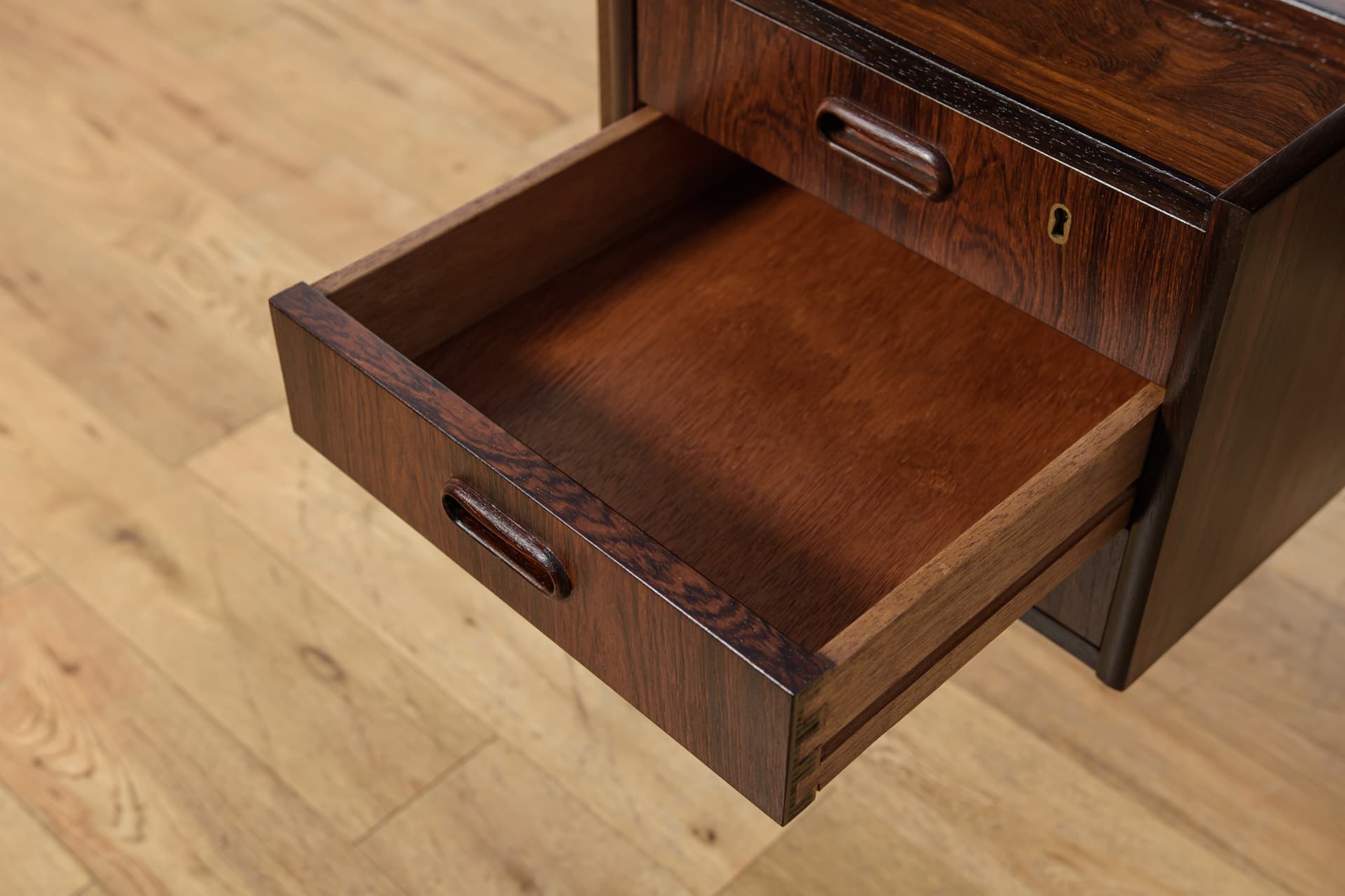Desk, rosewood brown, by G. N. Tibergaard, Denmark, 1960s. - 338932