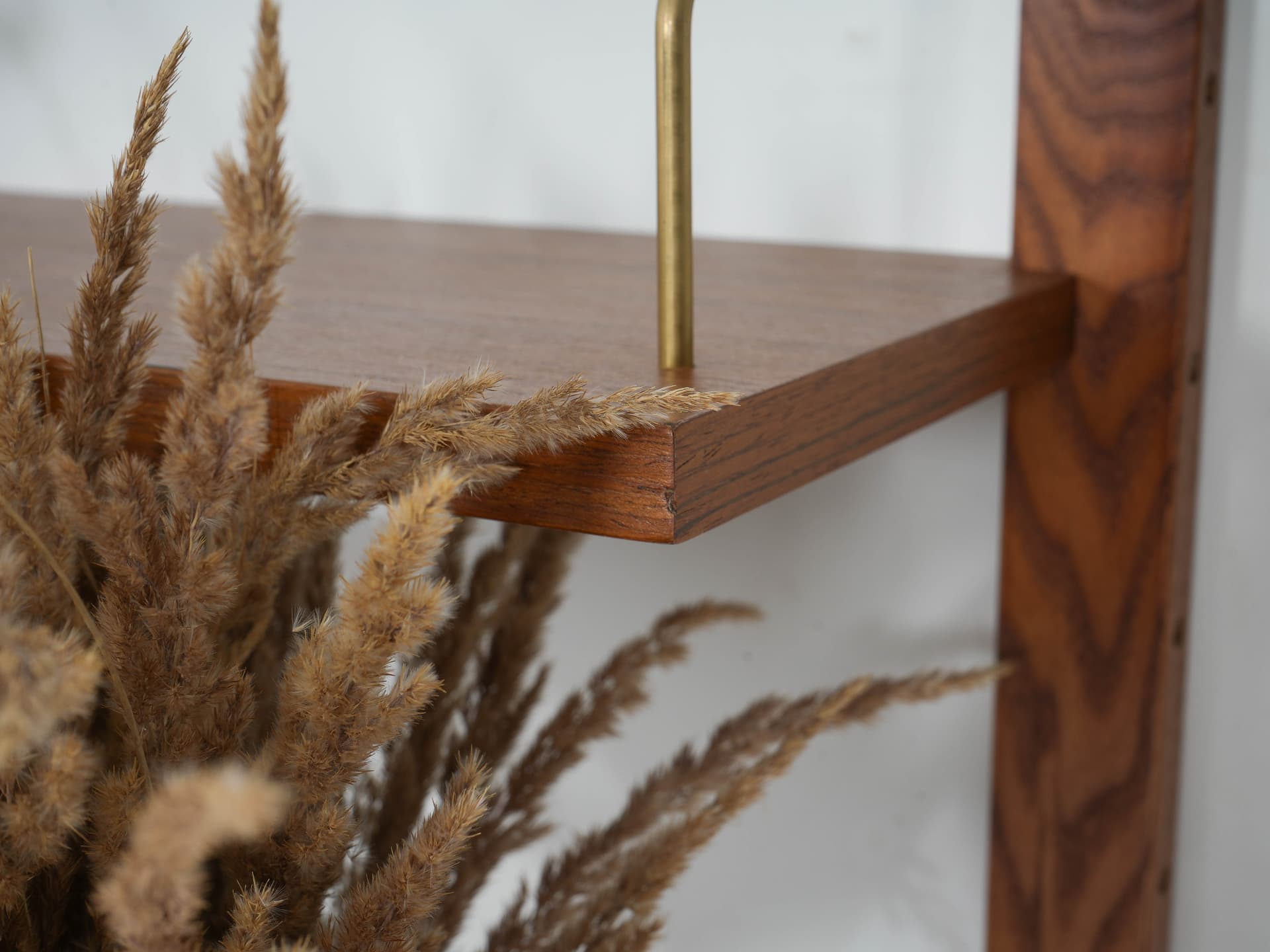 Regał systemowy, brązowy, teak metal, Dania, lata 60. - 339448