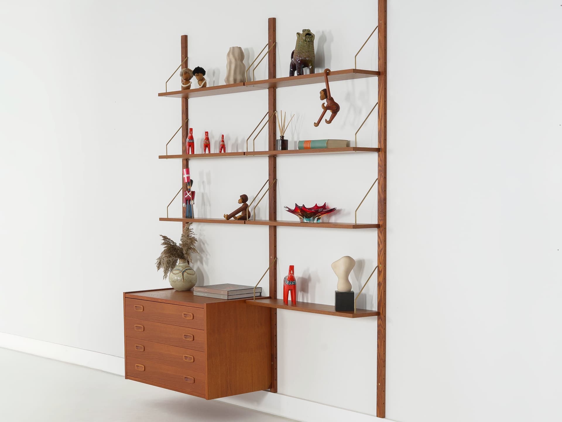 Regał systemowy PS System, teak brązowy, Dania, lata 60. - 340265