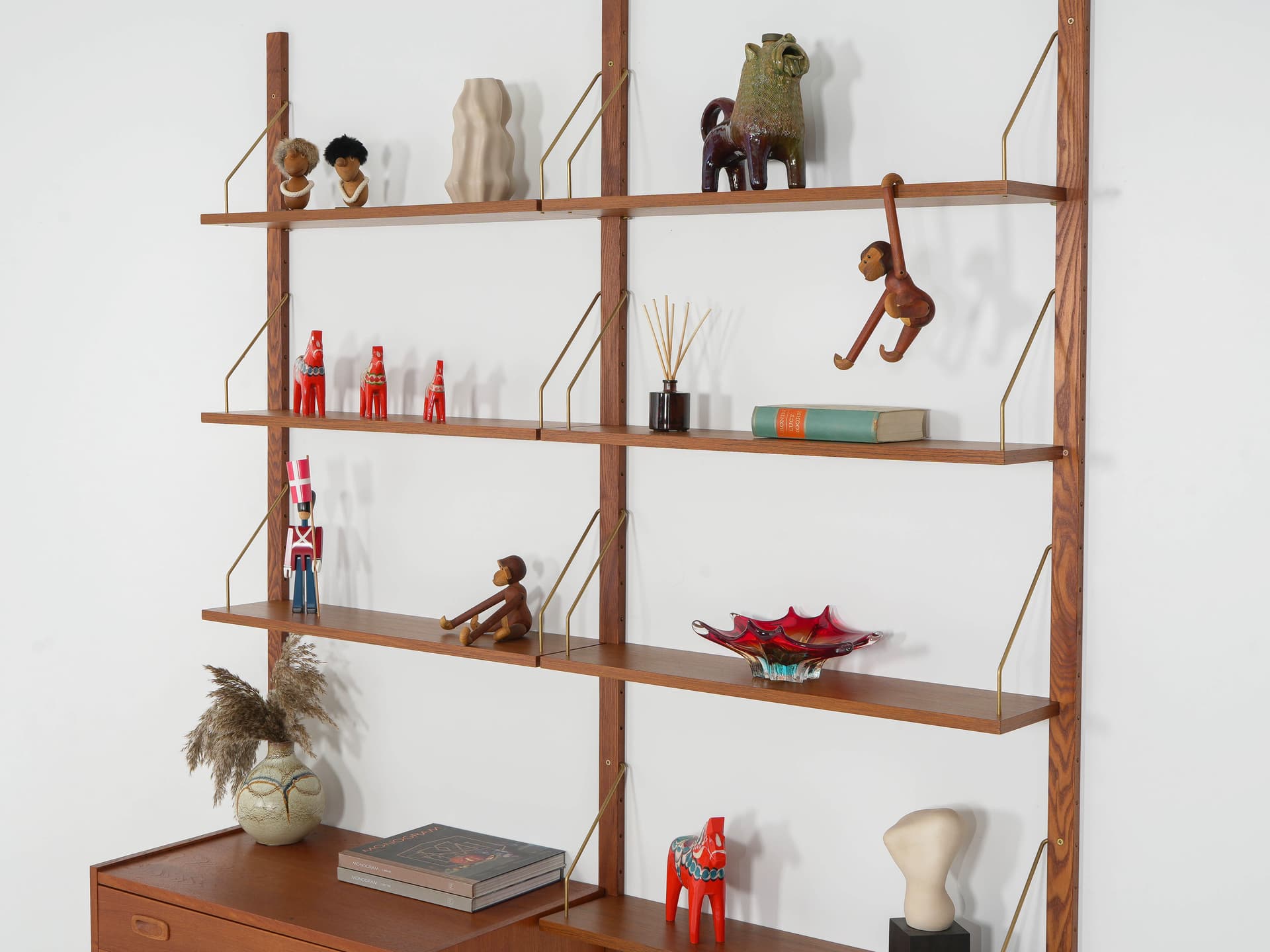 Regał systemowy PS System, teak brązowy, Dania, lata 60. - 340269