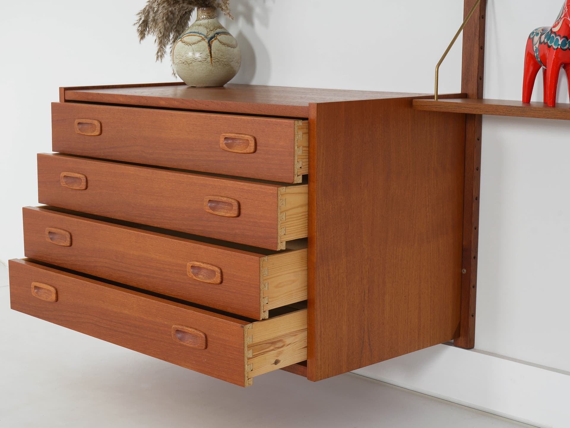 Regał systemowy PS System, teak brązowy, Dania, lata 60. - 340271