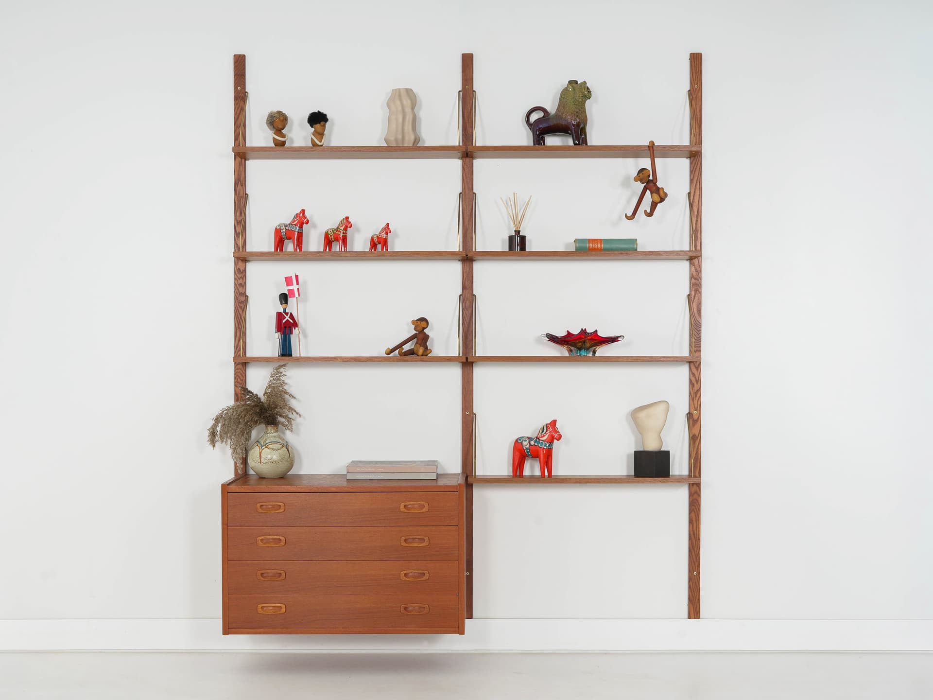 Regał systemowy PS System, teak brązowy, Dania, lata 60. - 340264